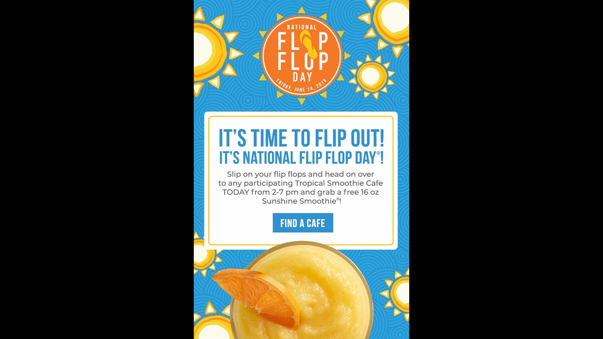 Celebrate National FlipFlop Day with a free smoothie