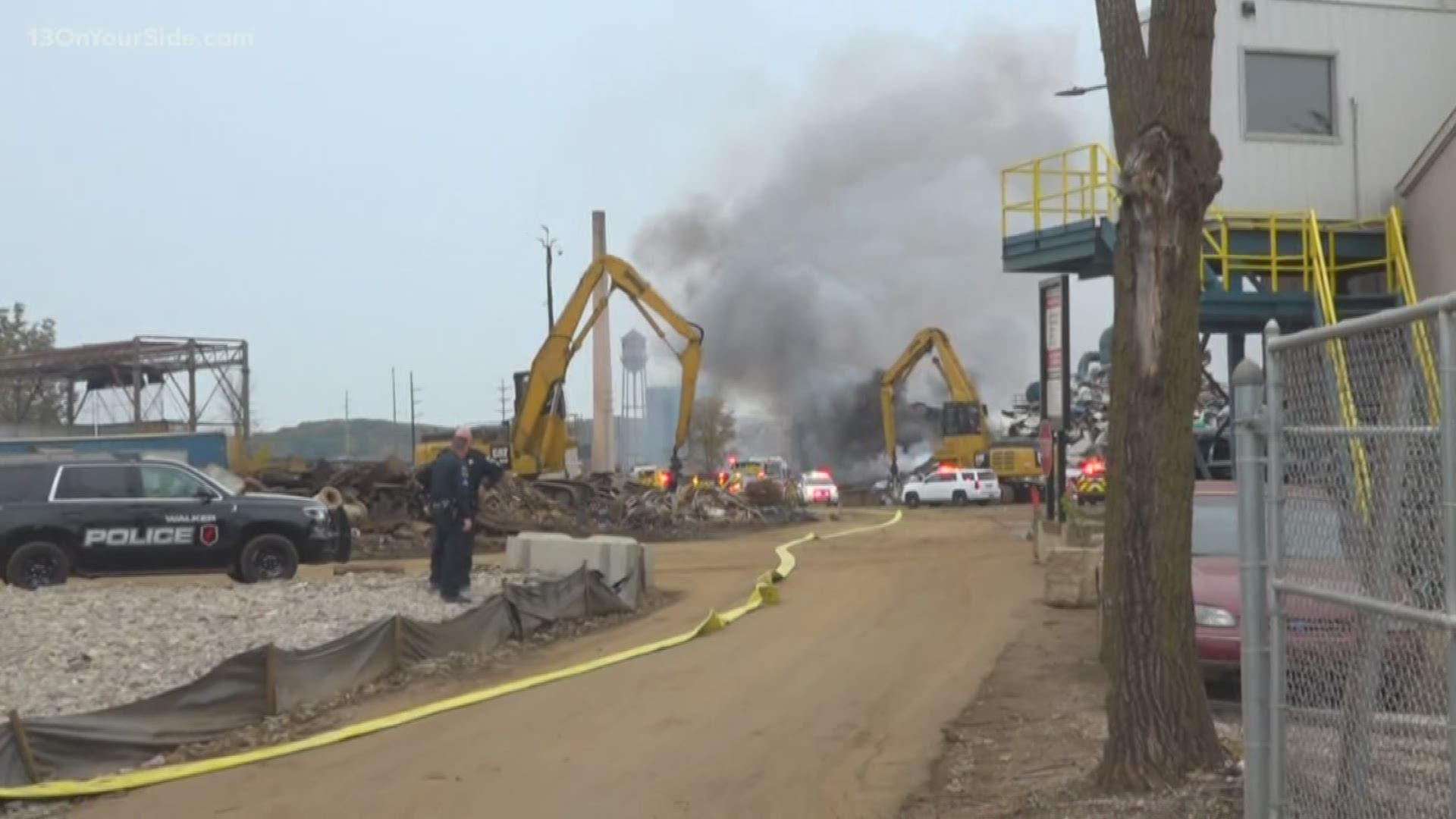 A fire broke out at the PADNOS recycling center Saturday afternoon.