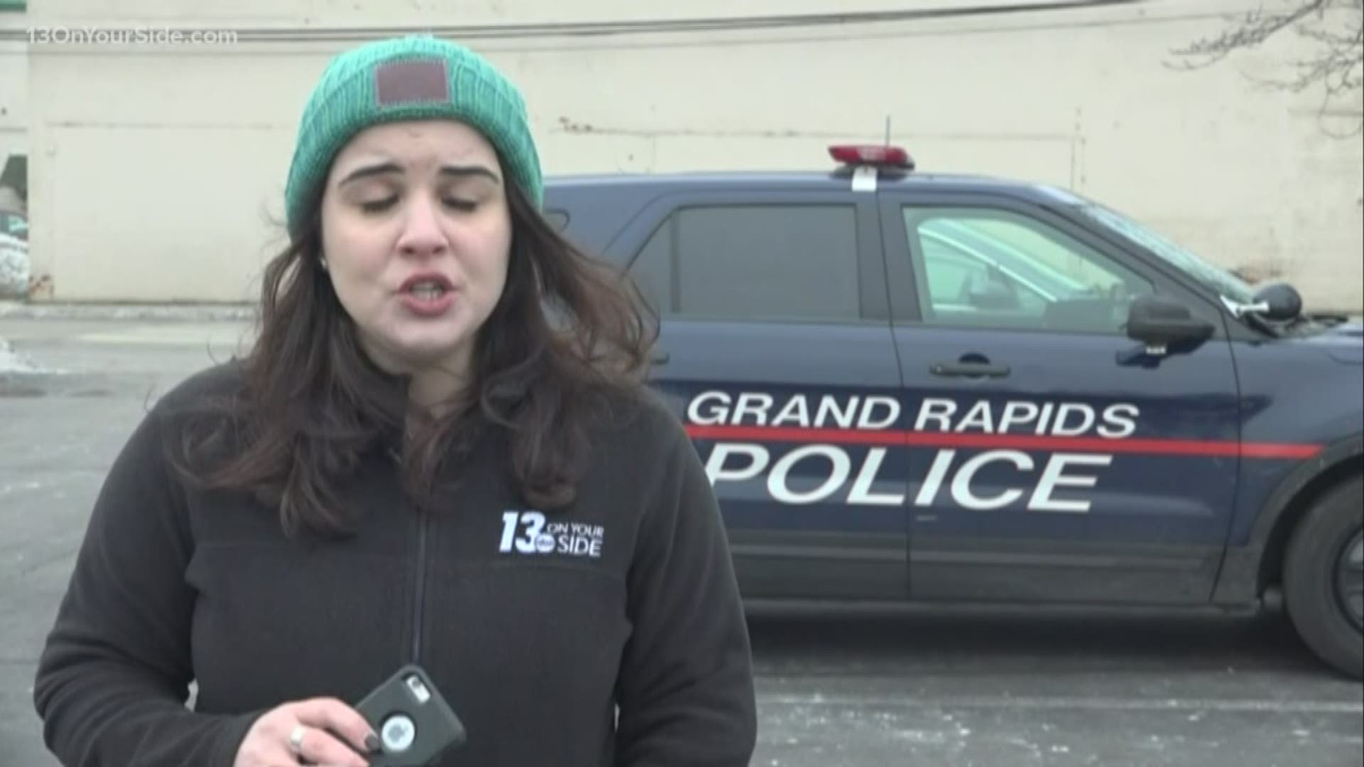 Police in Grand Rapids said a child is safe after someone stole a car with the child in the backseat Wednesday morning.