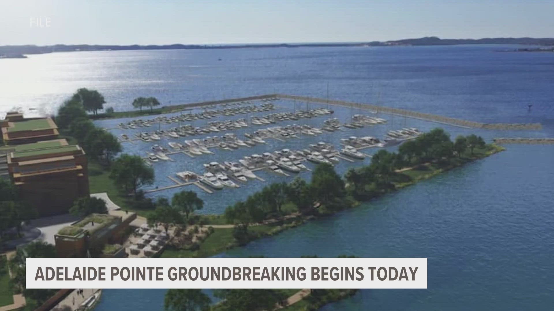 Muskegon’s Adelaide Pointe is expected to be a marina community that boasts more than 100 boat slips, luxury condos and more.