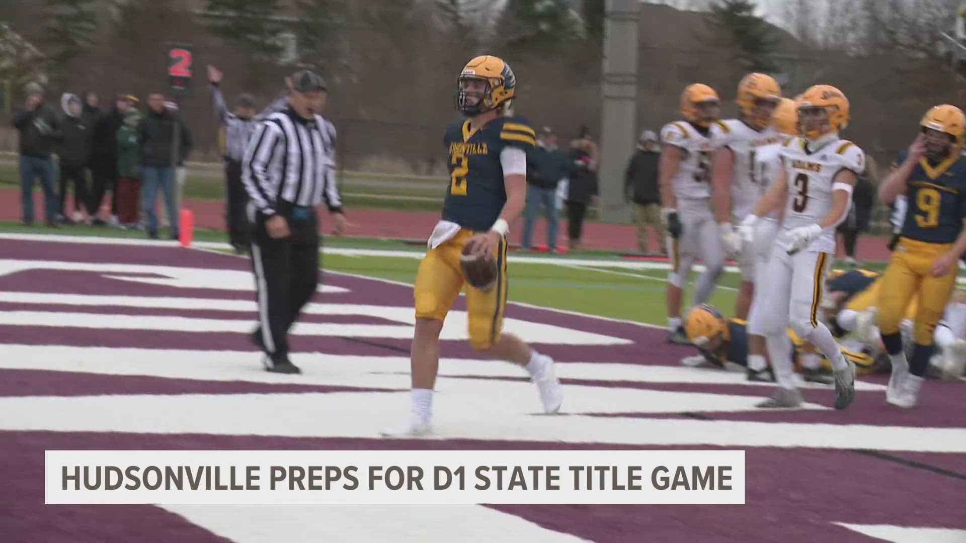 For the first time since 2005 and the first time ever in Division 1 the Hudsonville Eagles are Ford Field bound.