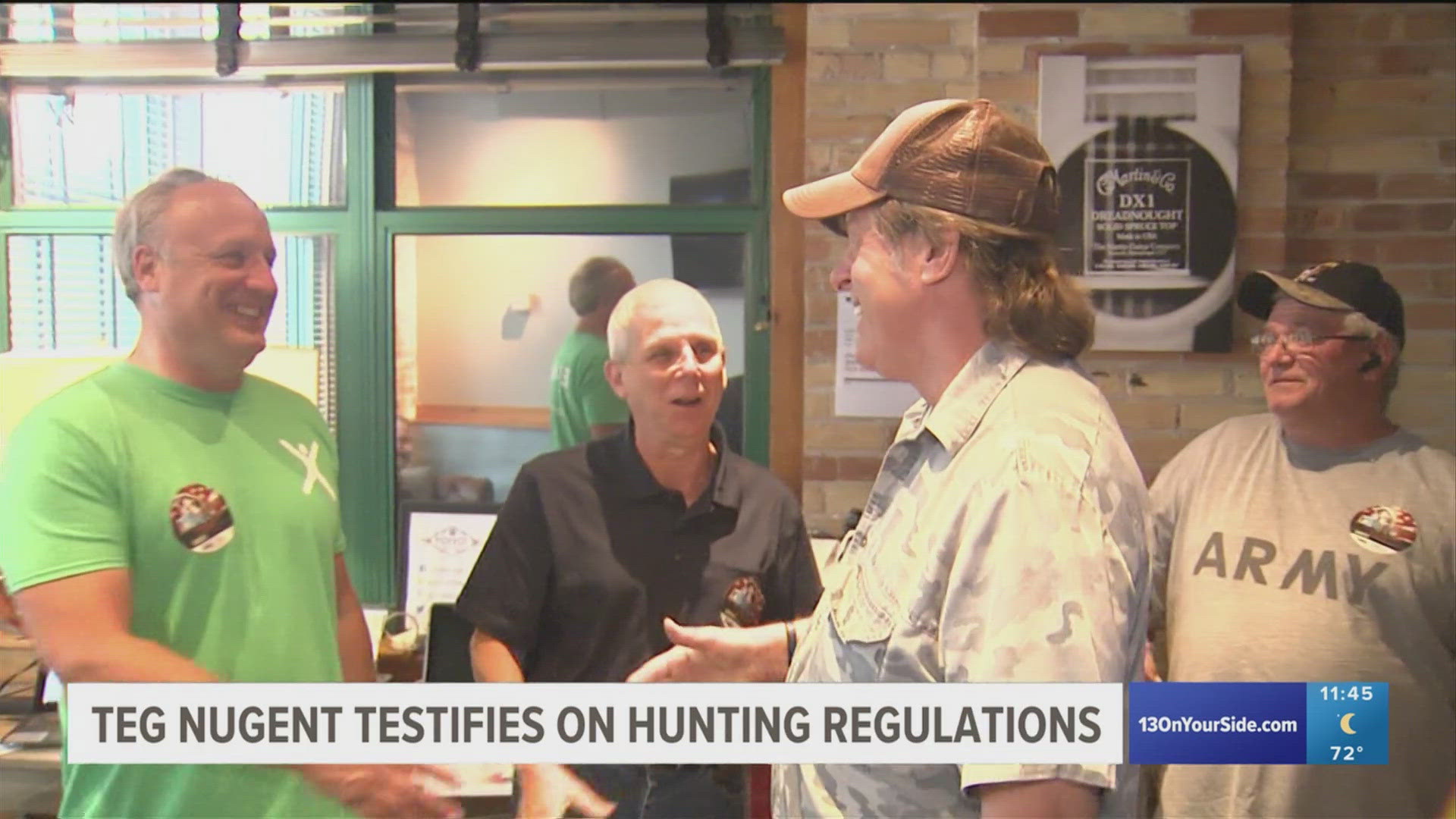 Nugent testified to the Michigan Department of Natural Resources on state hunting regulations.