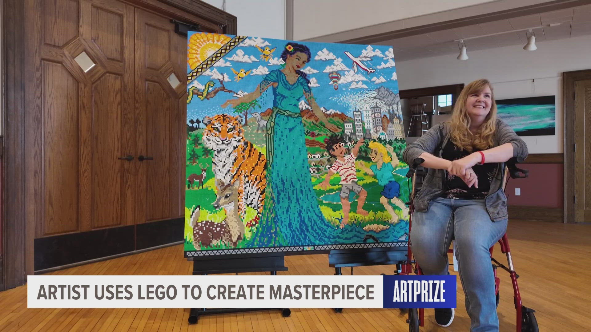 Sharon Vance creates large art using small LEGO bricks. She was diagnosed with a rare form of ALS, and is no longer able to use a paintbrush.