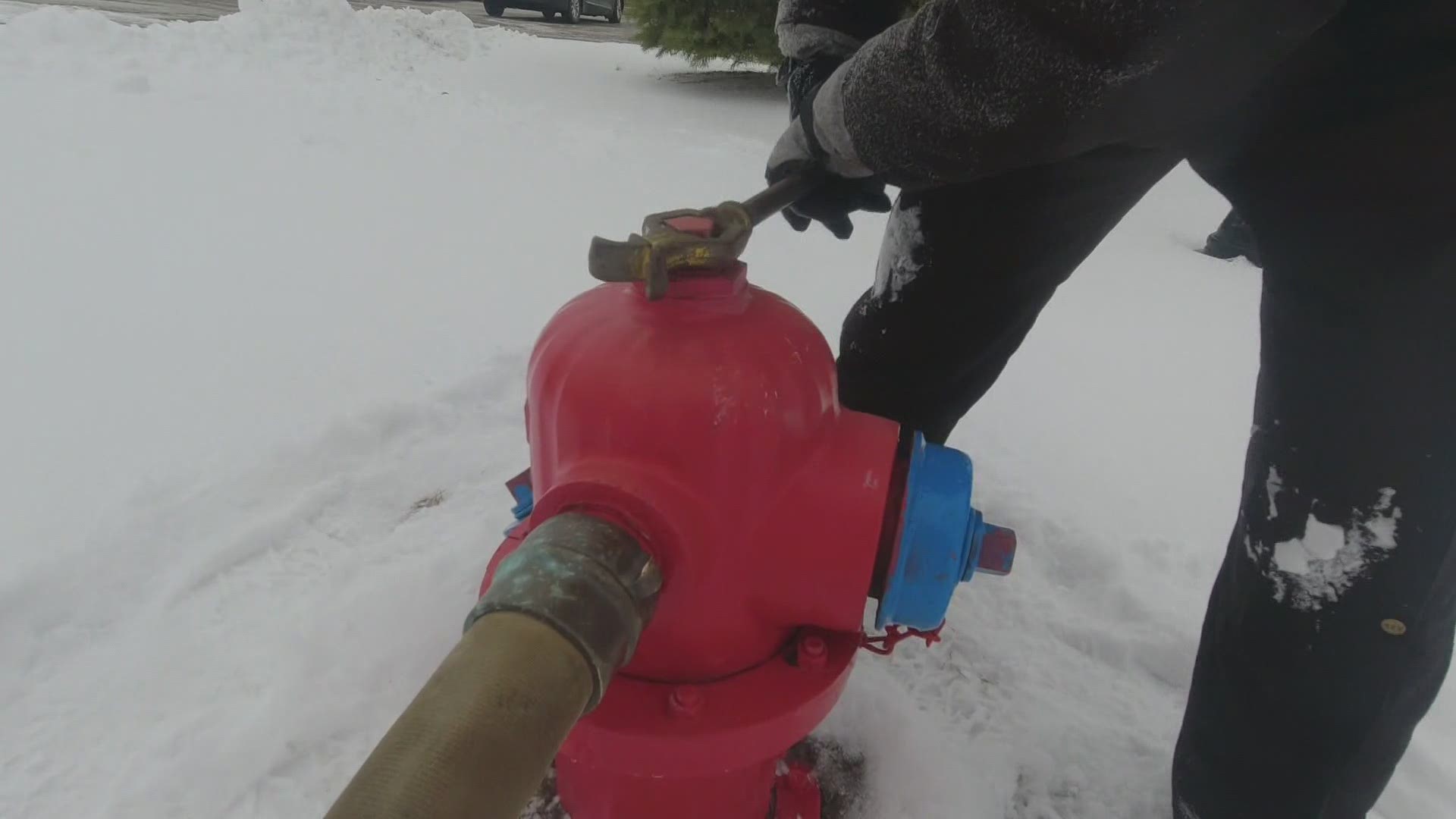 While Mother Nature is delivering yet another snowless winter to Michigan, four friends in Whitehall bought their own snow maker, insuring the season isn't lost.
