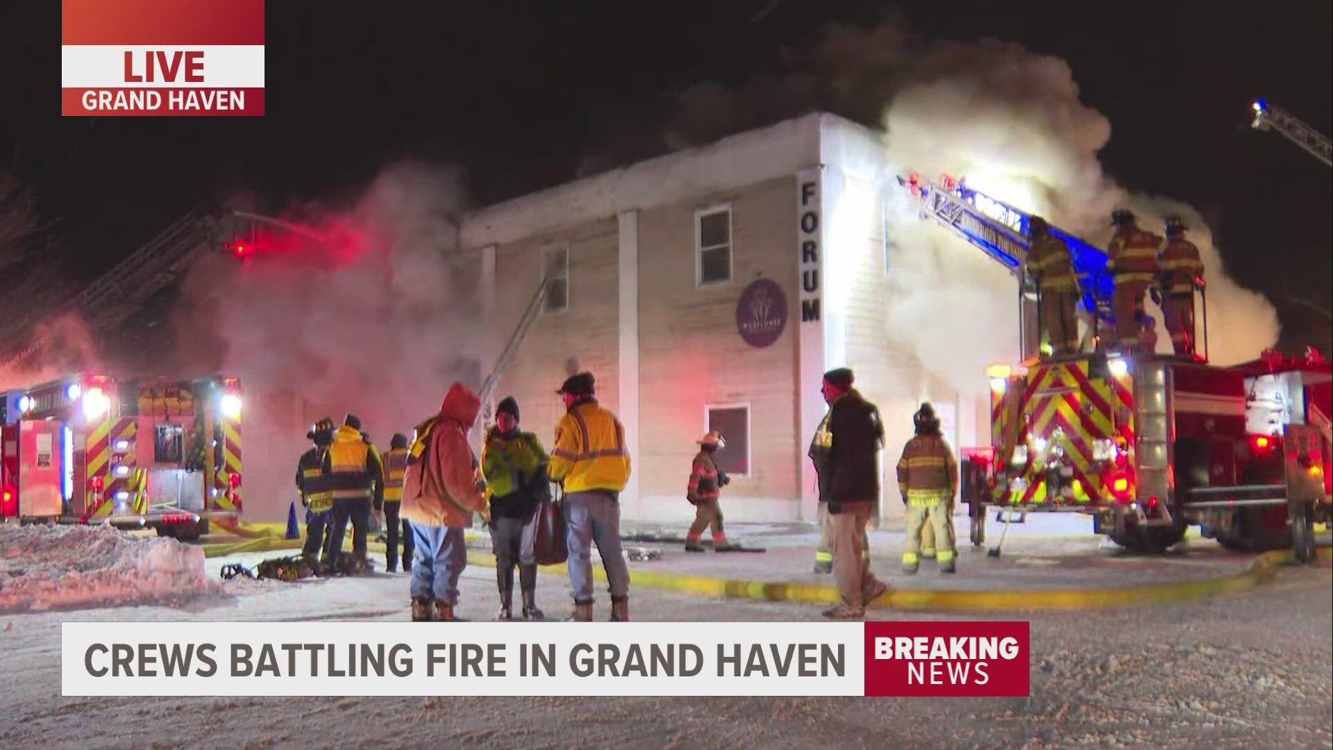 Firefighters battled a blaze on Fulton St. Friday night.