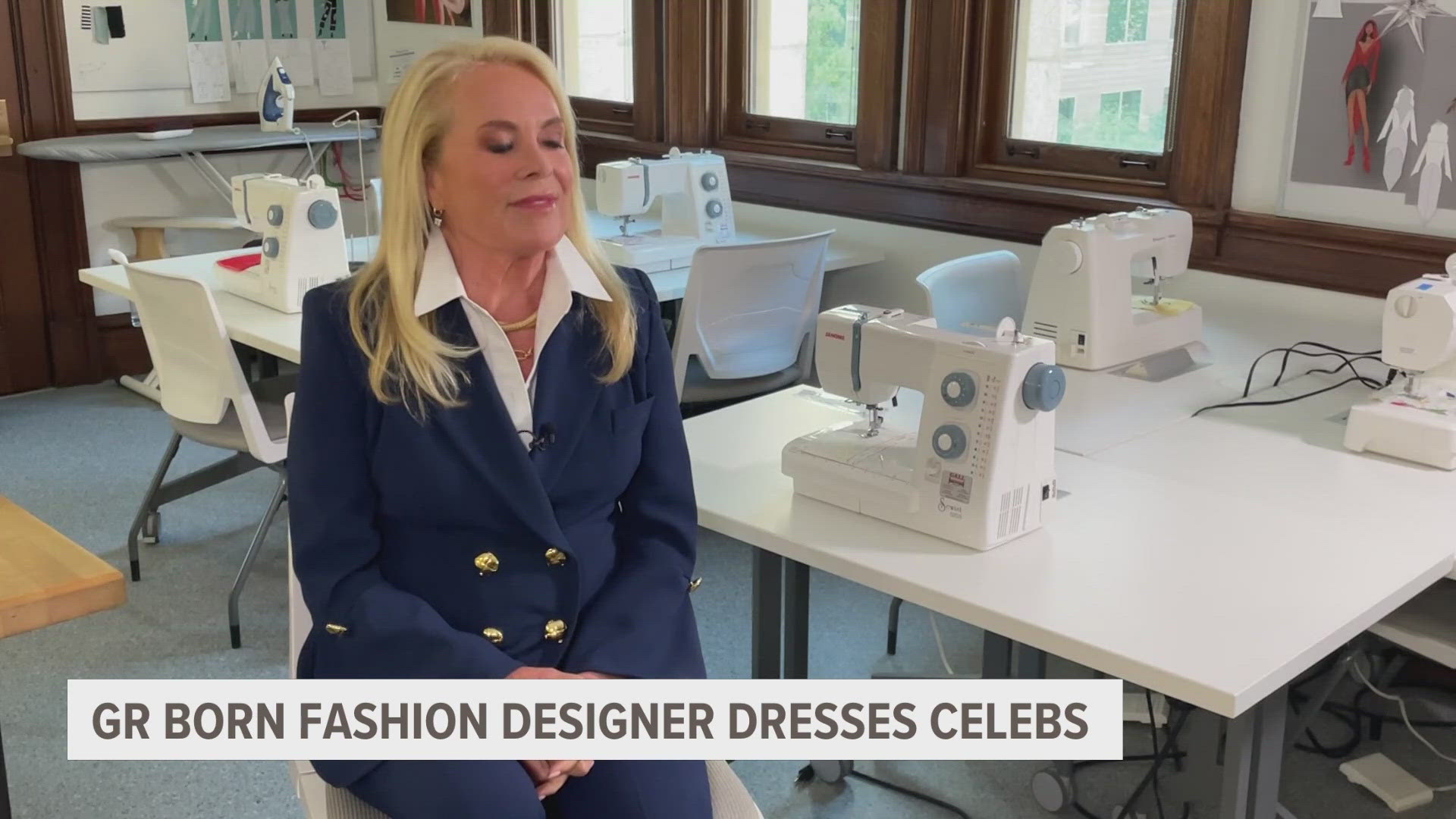 She was born and raised in West Michigan and now she’s a New York fashion designer dressing celebrities for major red-carpet events.