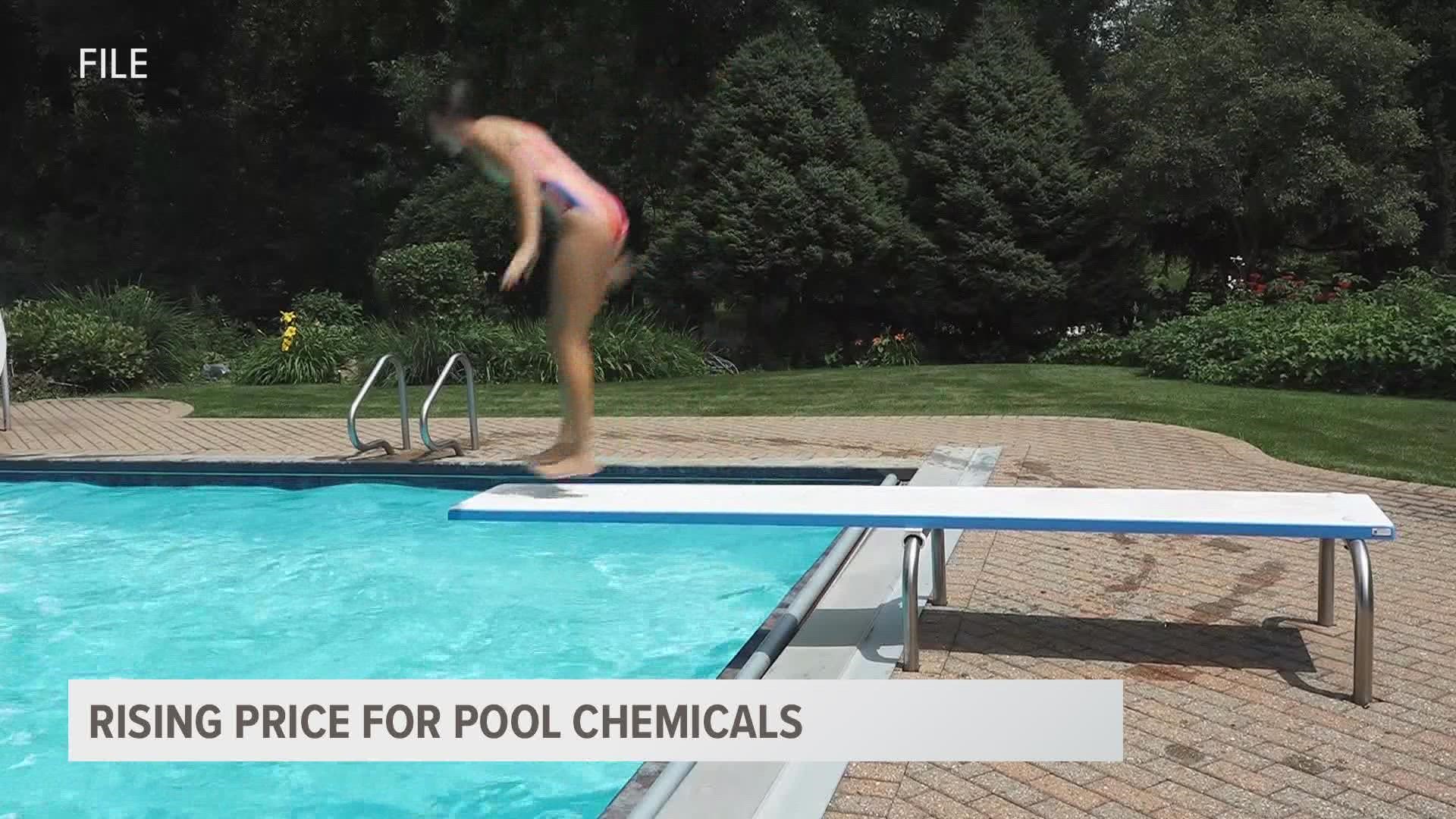 It all started with a chlorine shortage about two years ago, and while some local stores have supply back in stock, it's at a higher price point.