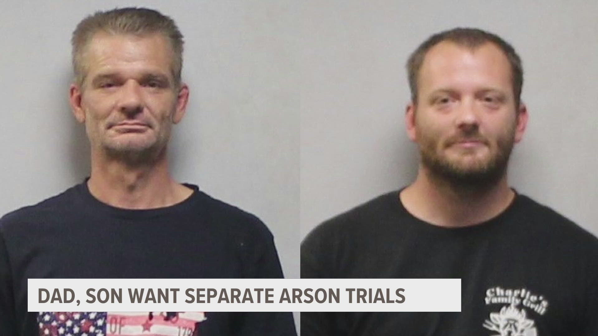 David Robinson, 50, and Ryan Robinson, 30, are both facing felony arson charges related to Charlie's Family Grill burning down in 2023.