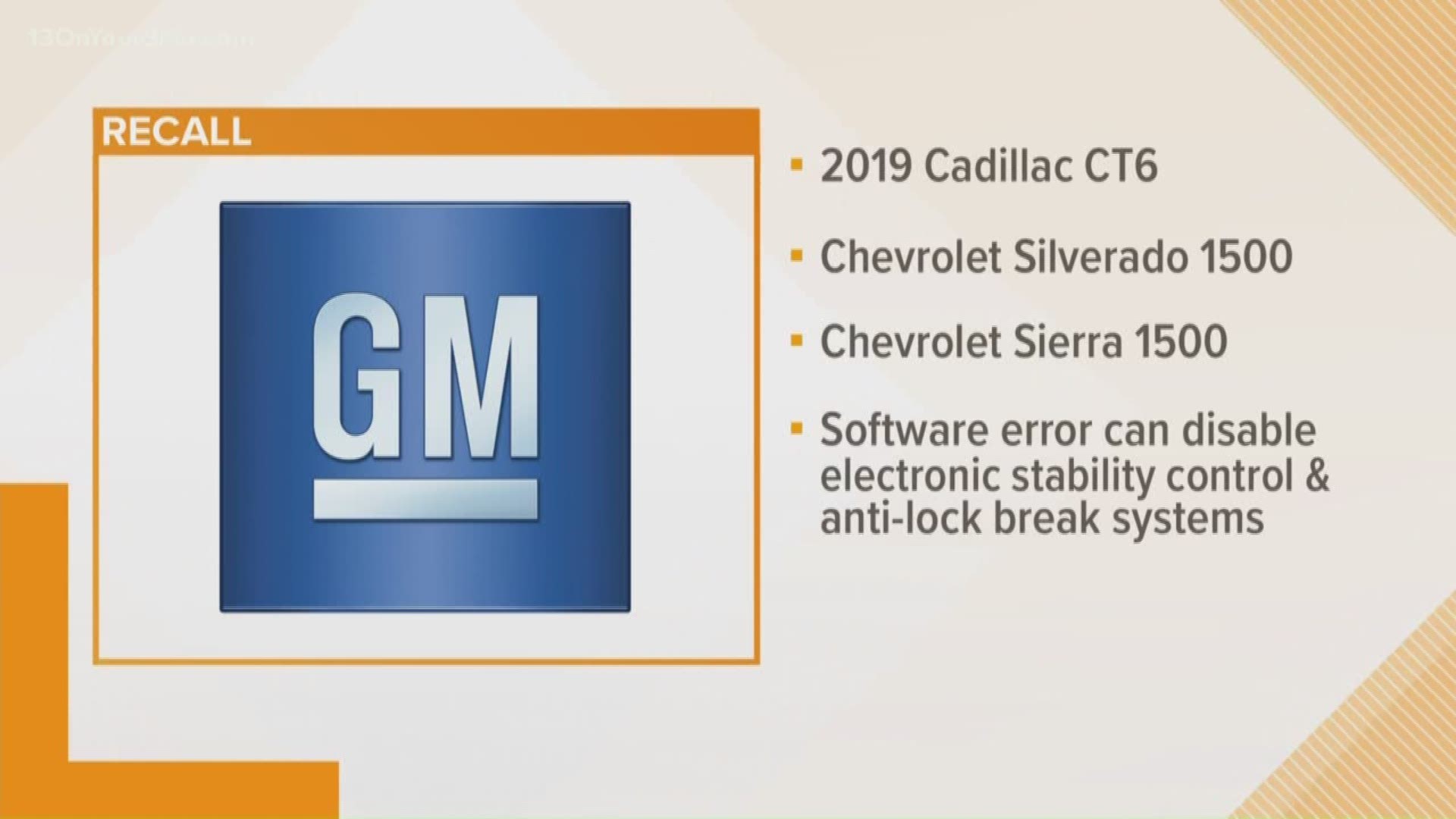 General Motors is recalling more than 814,000 pickup trucks and cars in the U.S. to fix problems with brake controls and battery cables.