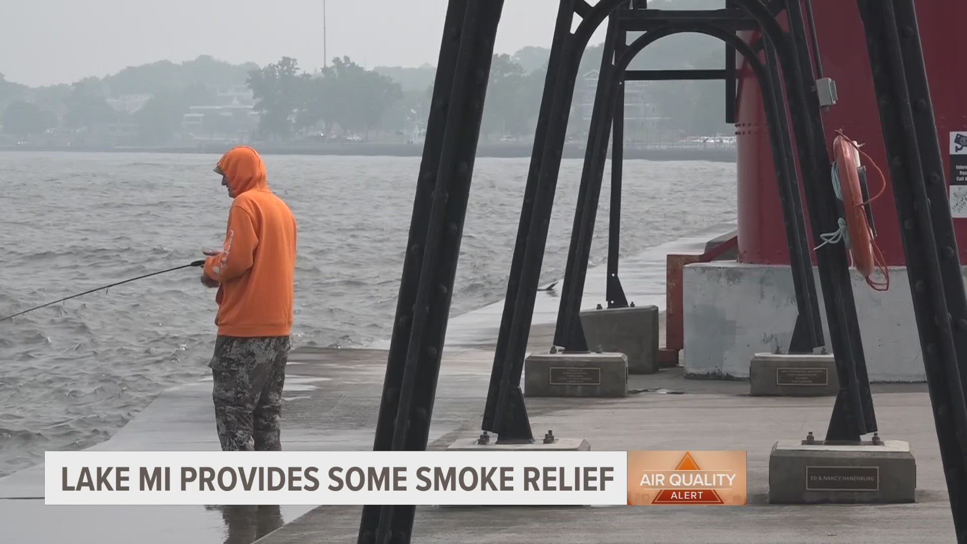 The haze wasn't as bad for those on the lakeshore Tuesday.