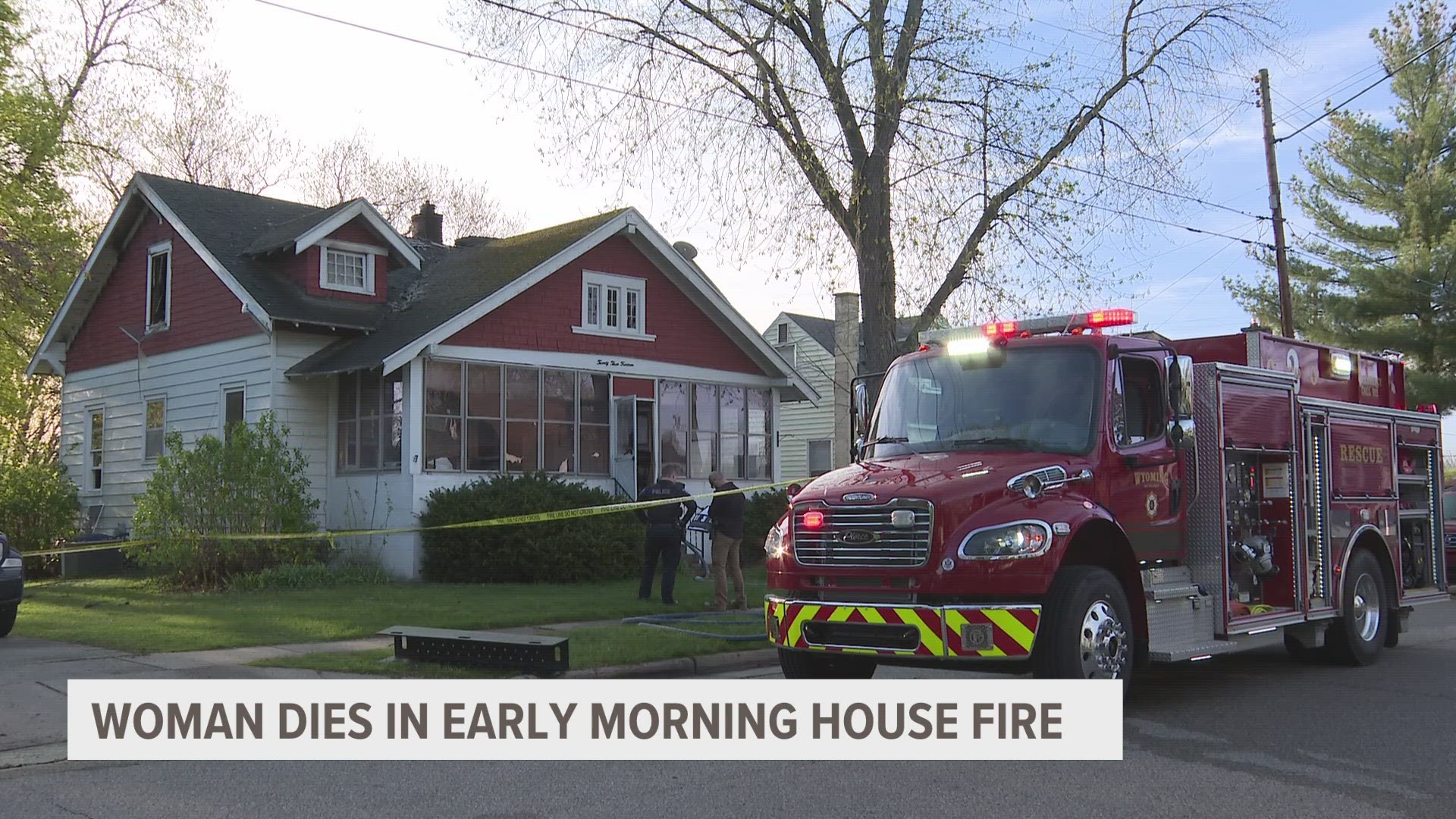 Fire investigators said a 42-year-old woman was the only one inside.