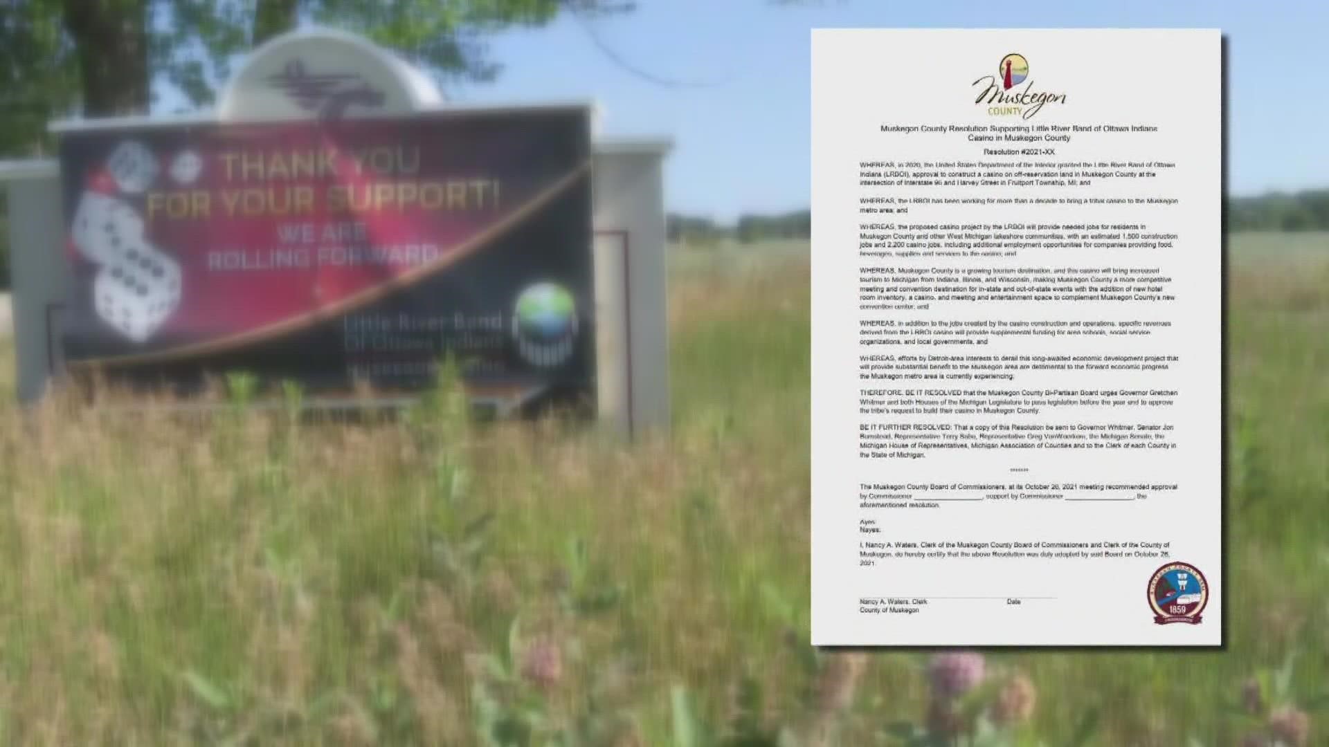 A tribe's effort to build a casino in Muskegon County is running out time.