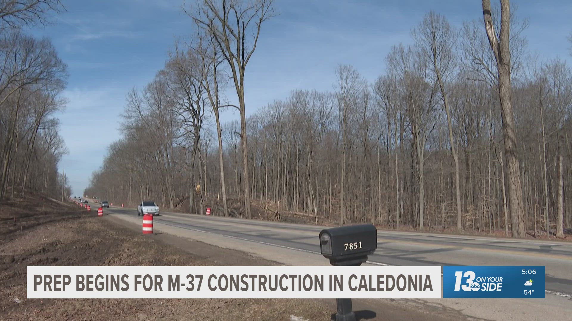 wzzm13.com - Peter Elliott - Preparations underway on M-37 construction in Caledonia Township