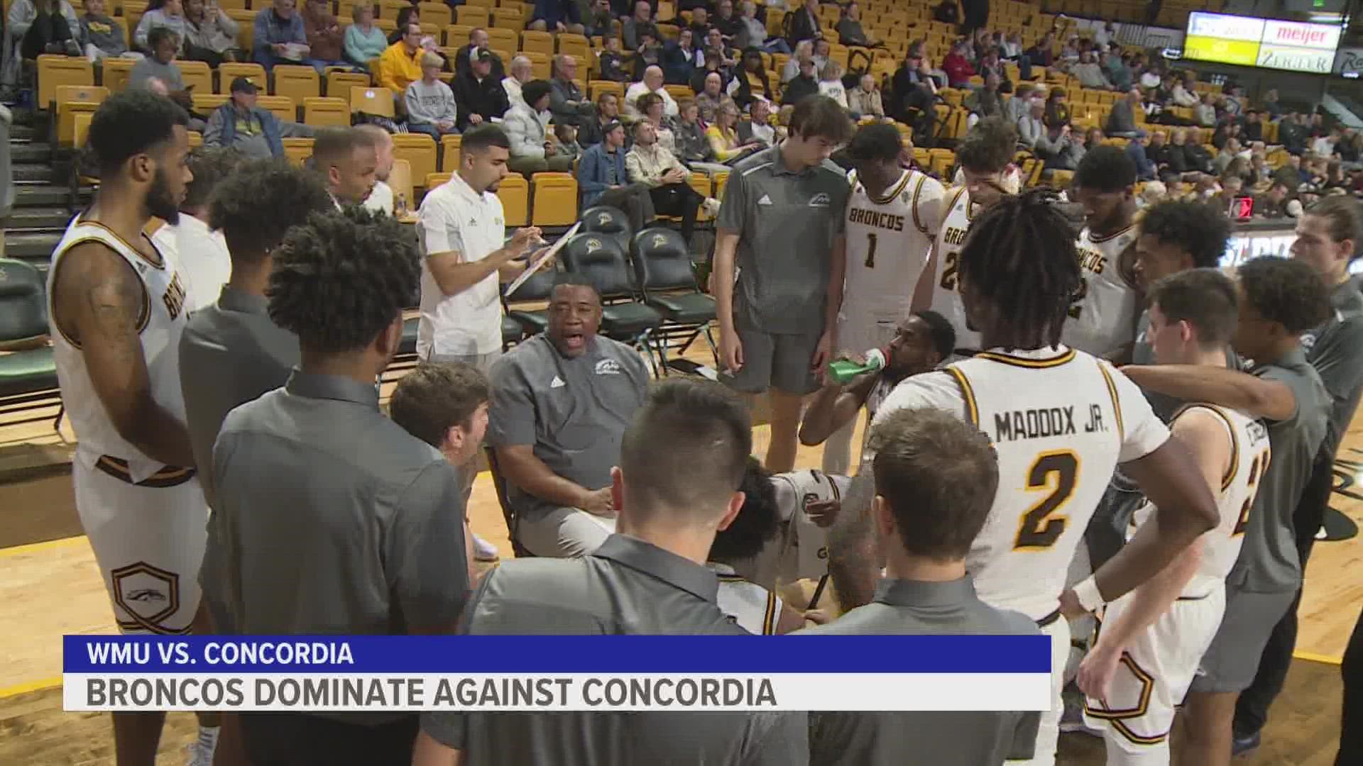 The Broncos took on Concordia and won 94-51.