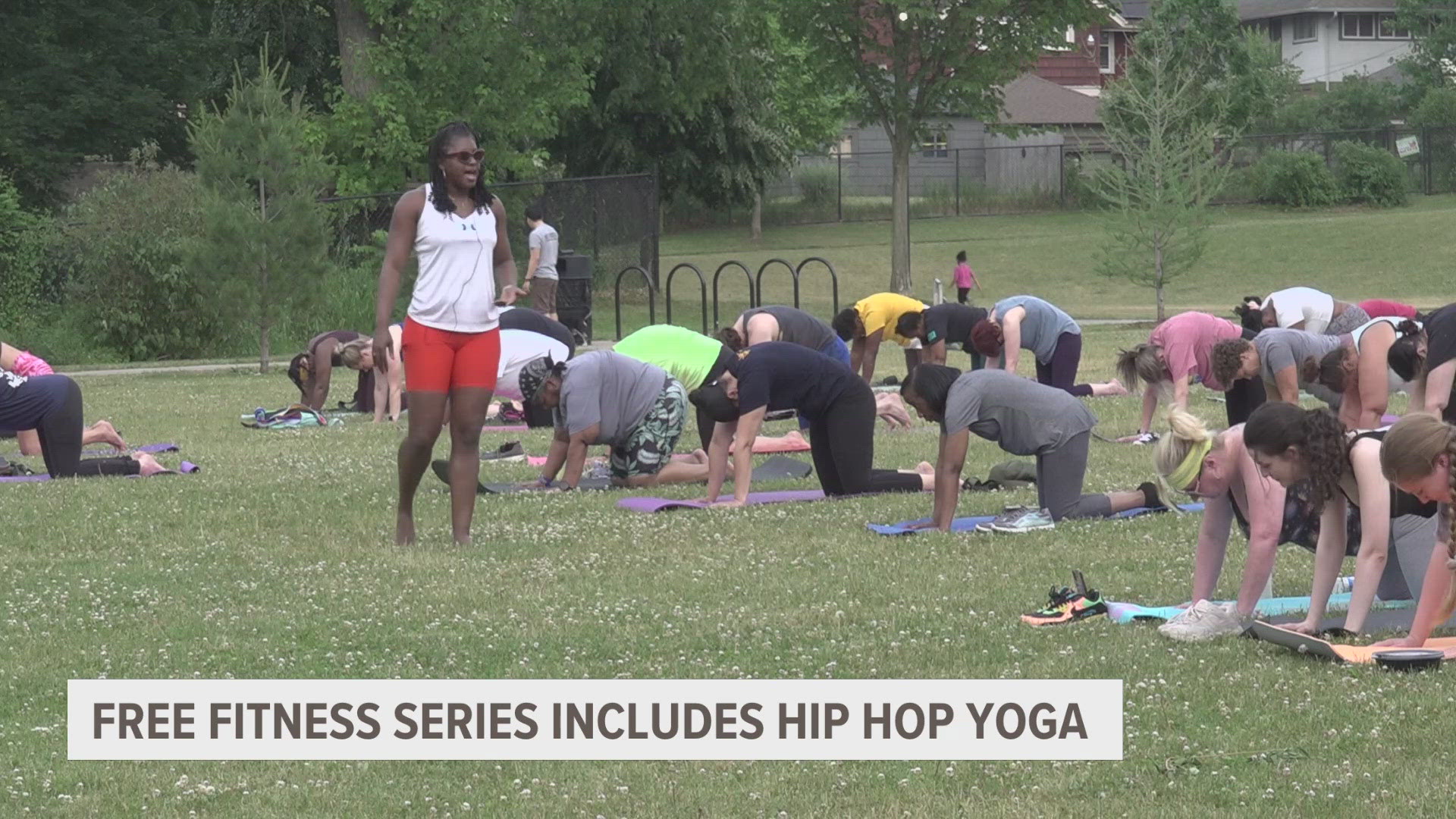 Pleasant Park in Grand Rapids hosts the class every Thursday as part of the city's Free Outdoor Fitness series.