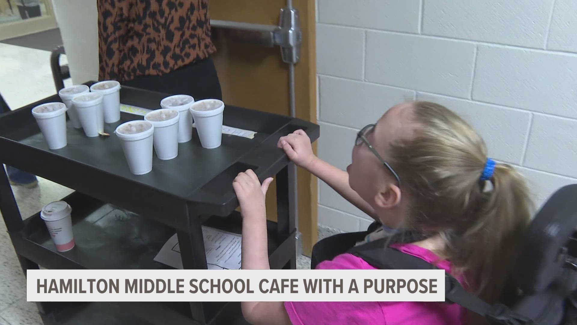 The Hamilton Middle School students are learning social skills while teachers get their coffee delivered every morning. It's a win for all, their teacher says.