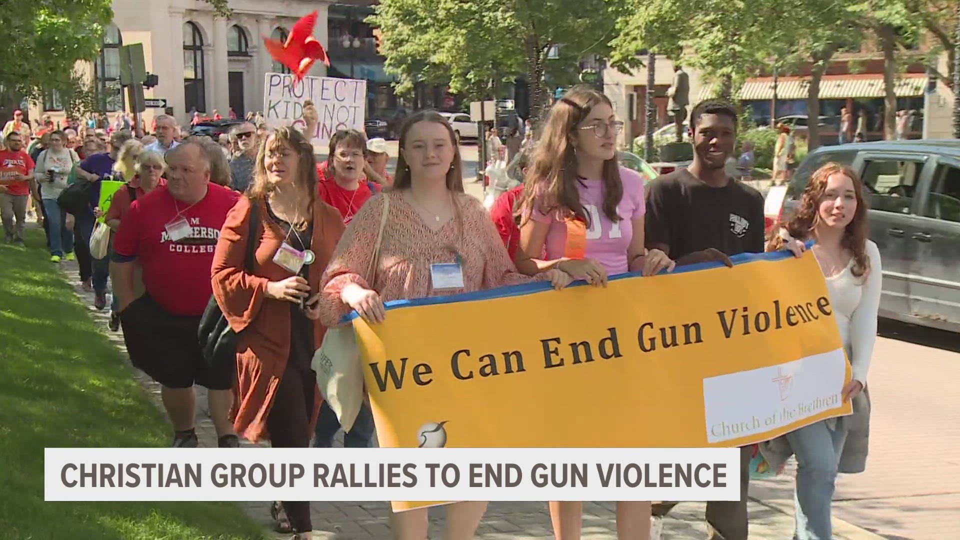 The Church of the Brethren, a historic peace church, held a rally calling on people of all faiths and beliefs to come together to end gun violence.