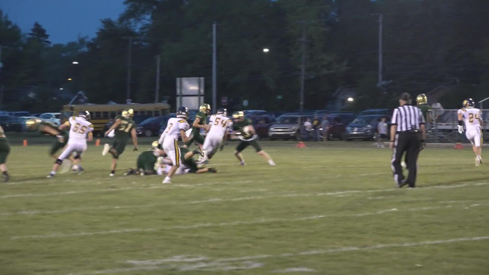 Muskegon catholic central opens the season with a 27-13 win.