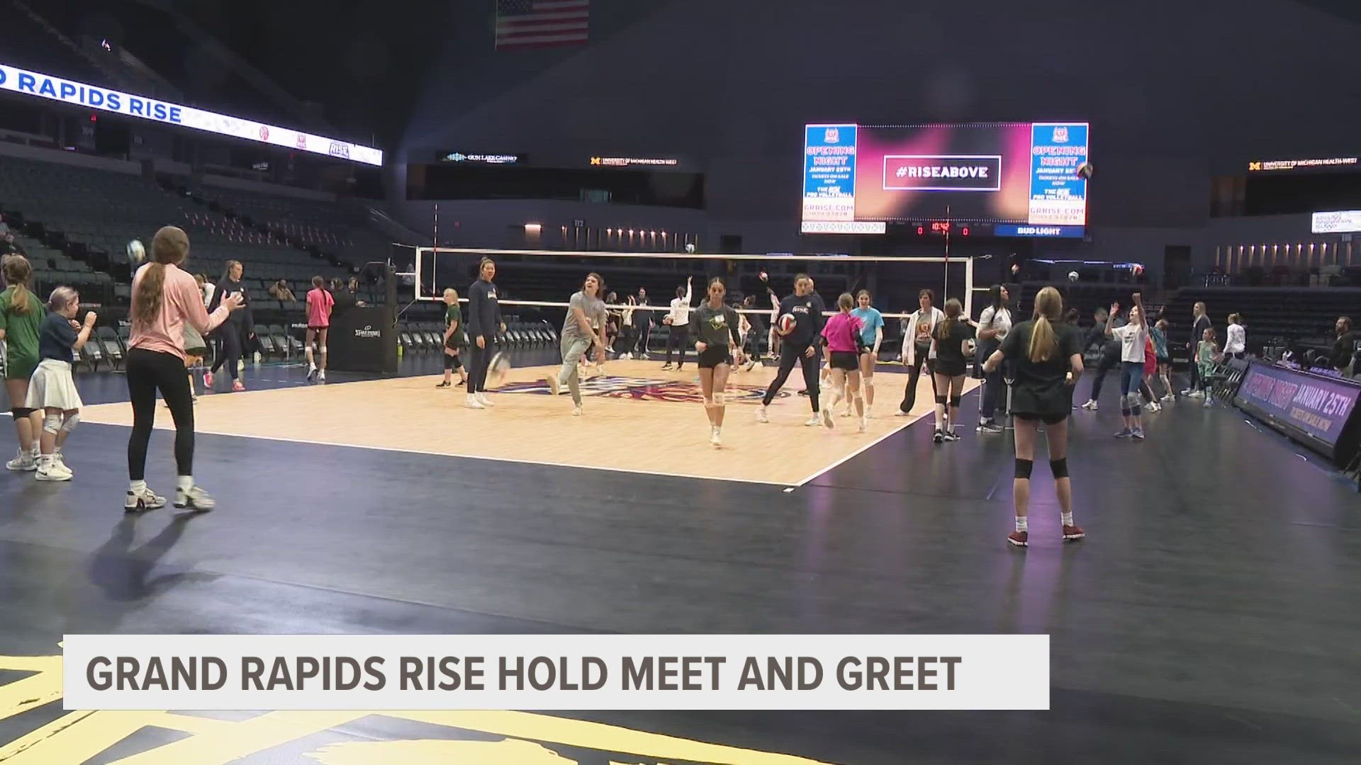 Grand Rapids Rise Volleyball club hosts meet the team event