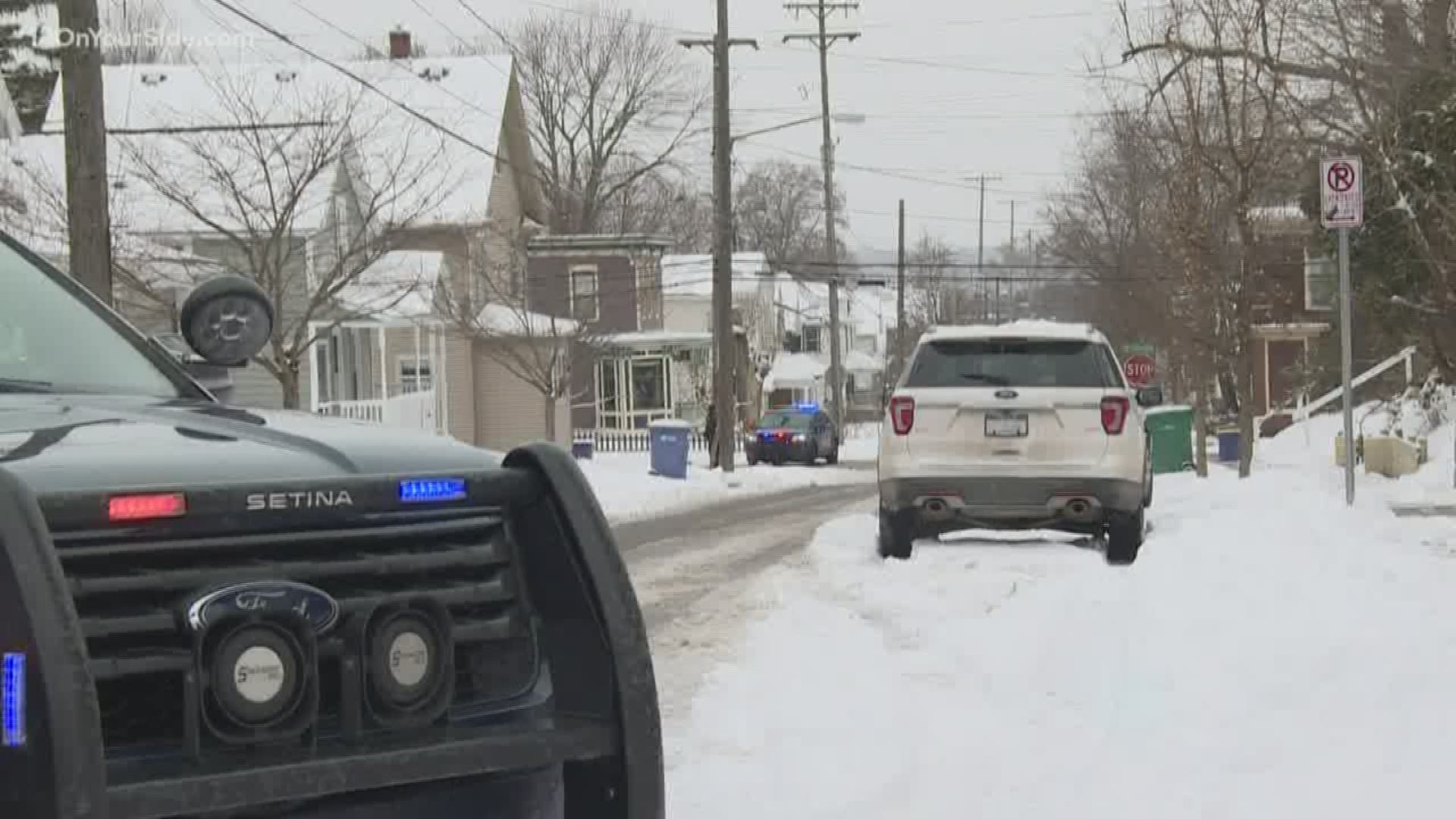 Grand Rapids Police surrounded a home Tuesday afternoon. But the standoff ended when they learned the suspect wasn't in the house.