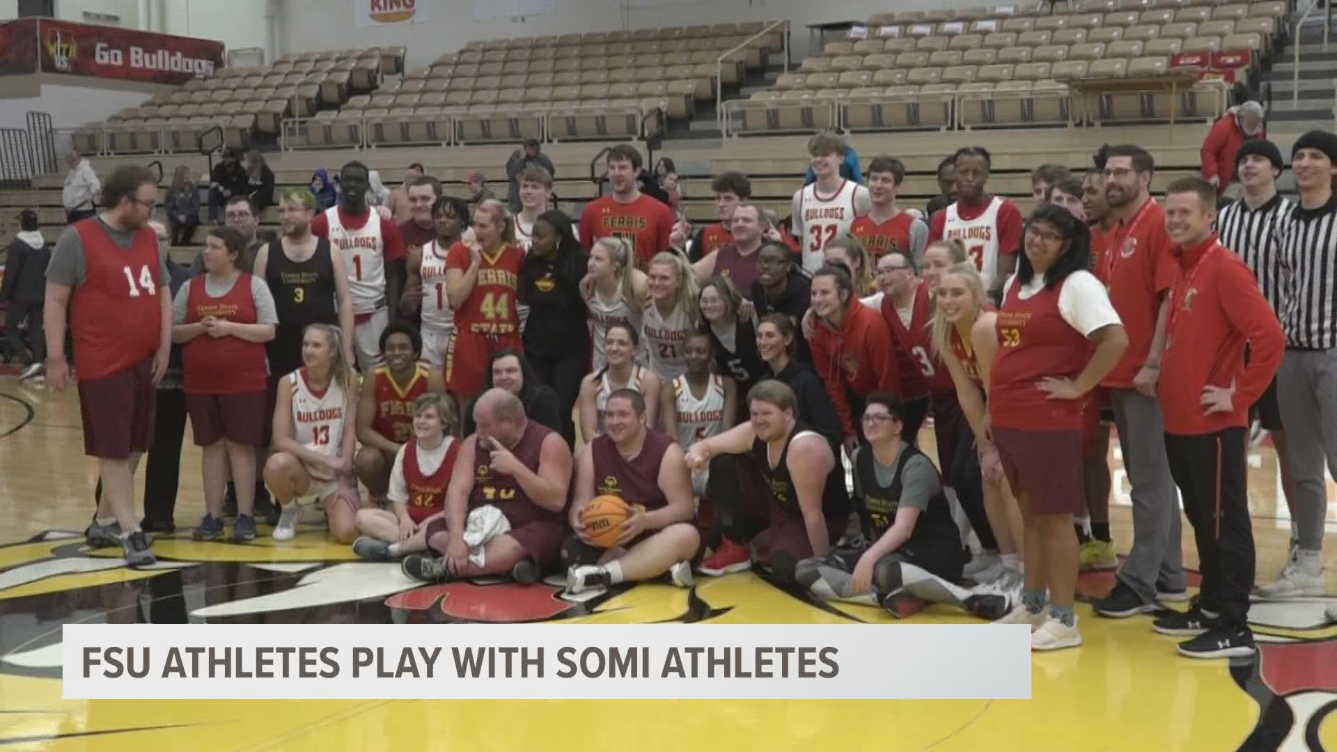 Most Special Olympics athletes will tell you any game is a fun time. But tonight's meant a little more, getting to share the court some of their favorite athletes.