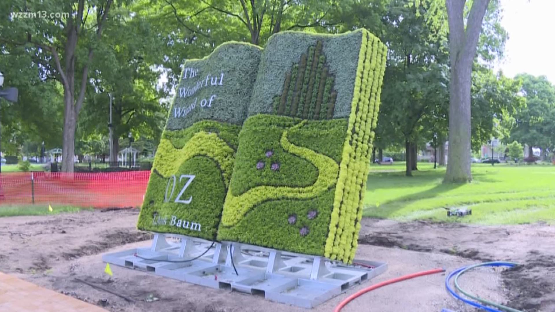 The exhibit is going up in Centennial Park later this morning.