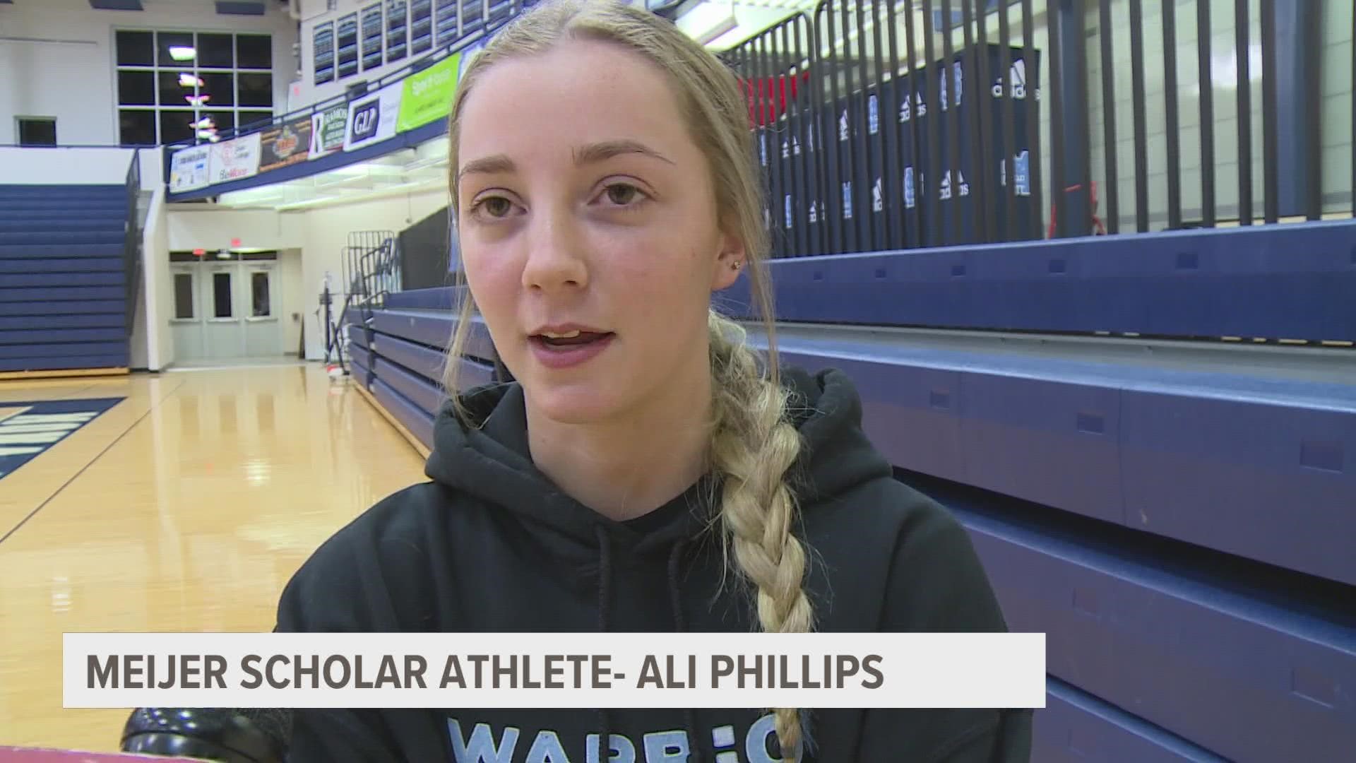 Being the daughter of a coach, Phillips knows all too well what she needs to do to be a great student athlete.