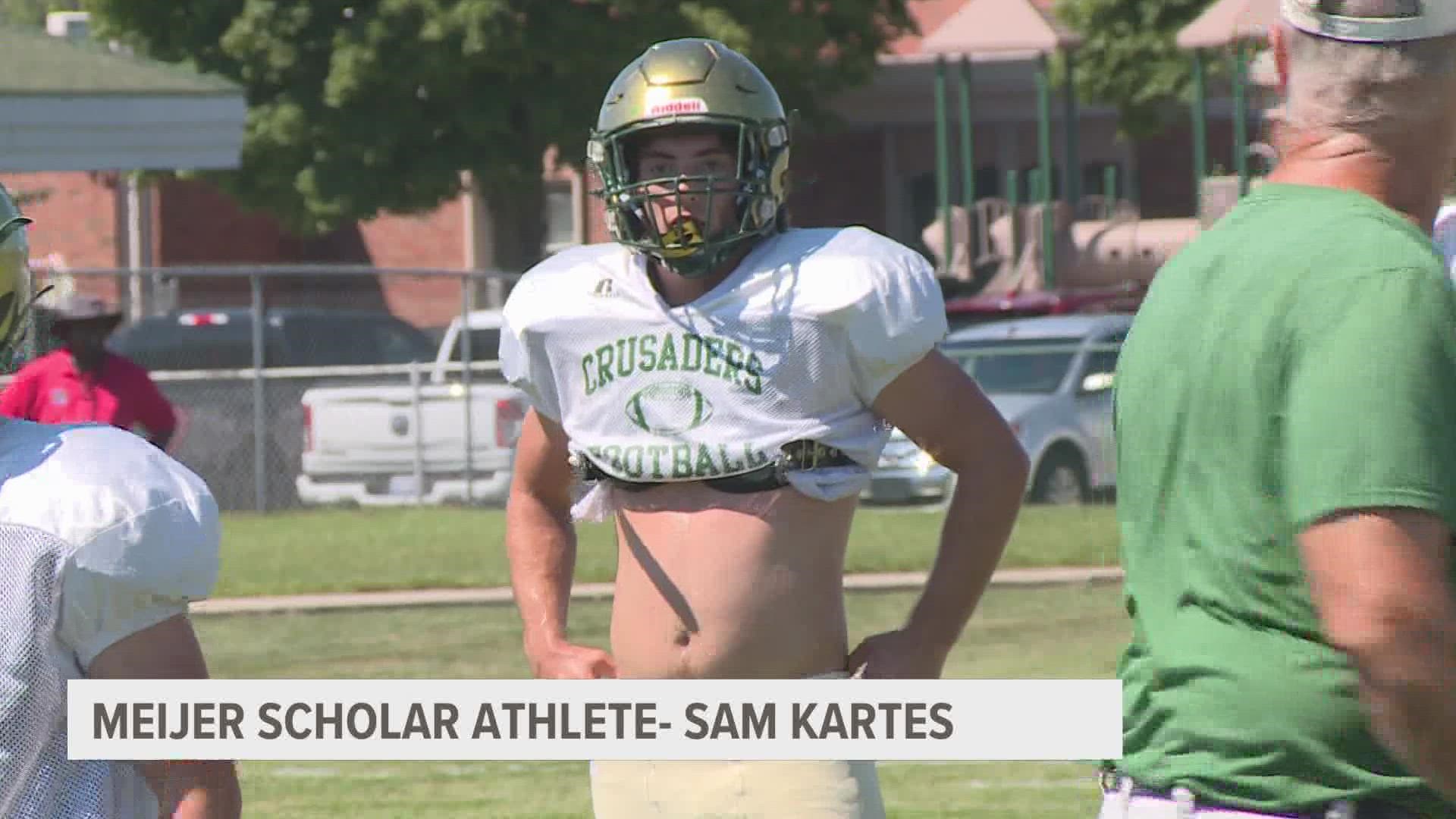Kartes maintains a 3.93 GPA at Muskegon Catholic Central High School.
