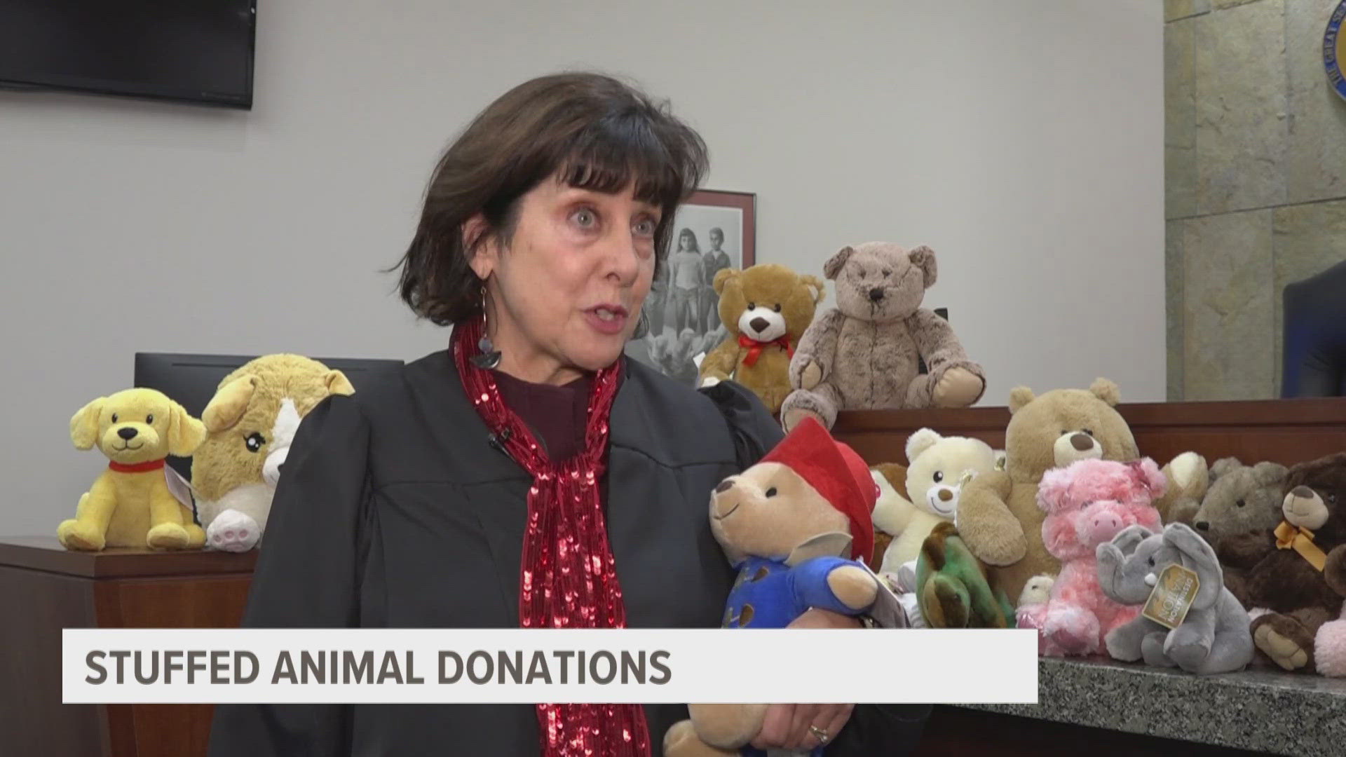 The stuffed animals will be available for children of all ages, including teens, to choose once their adoption is finalized. 