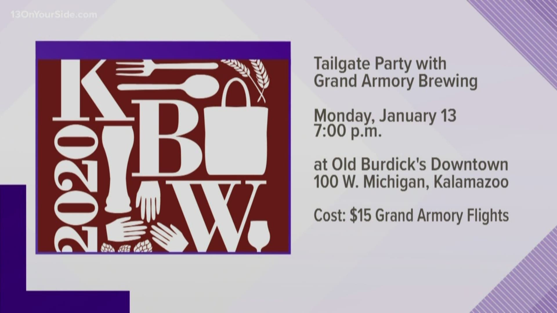 Kalamazoo Beer Week continues in West Michigan, with a special tailgate Monday.