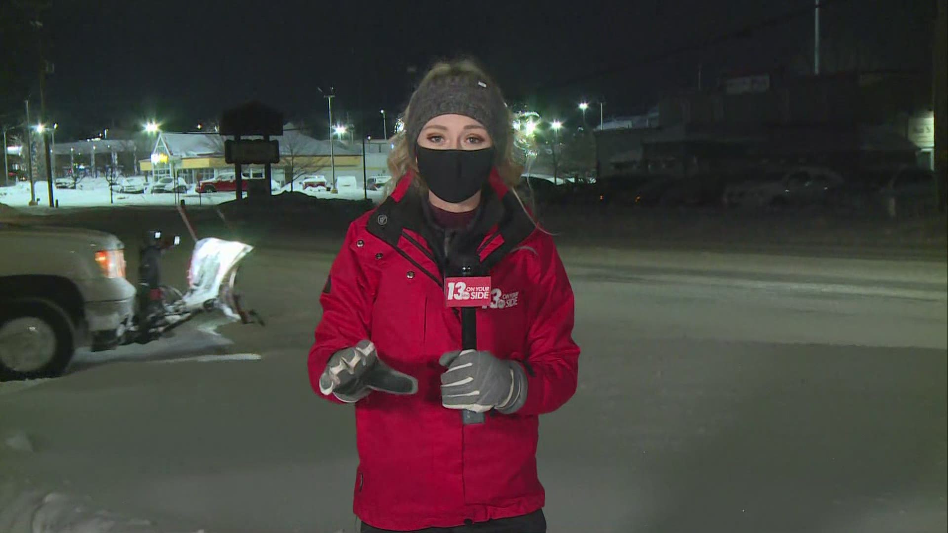 13 ON YOUR SIDE Meteorologist Samantha Jacques provides a road conditions update Tuesday, Feb. 16 after the region was hit with several inches of snow.