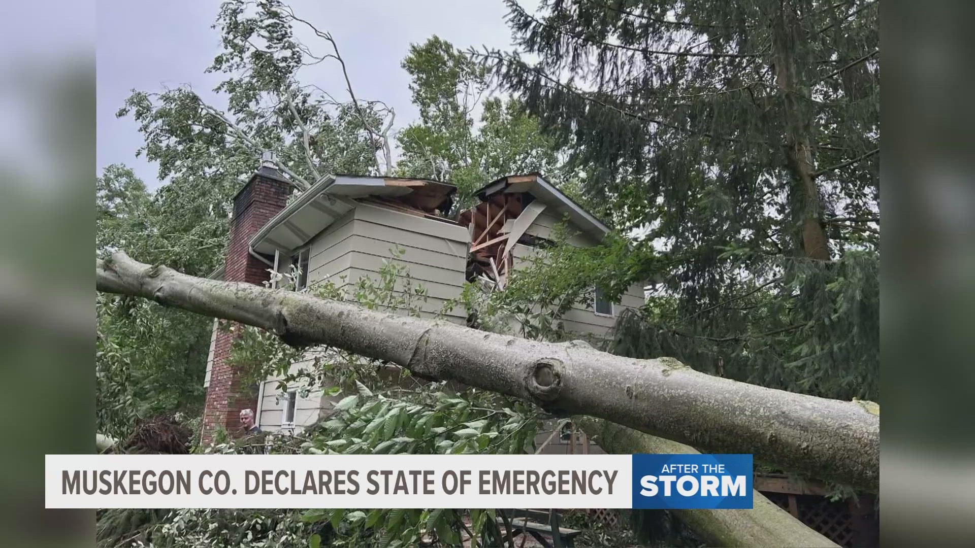 Muskegon County was one of the hardest-hit areas in the storms. In some areas wind speeds got up to 70 mph.