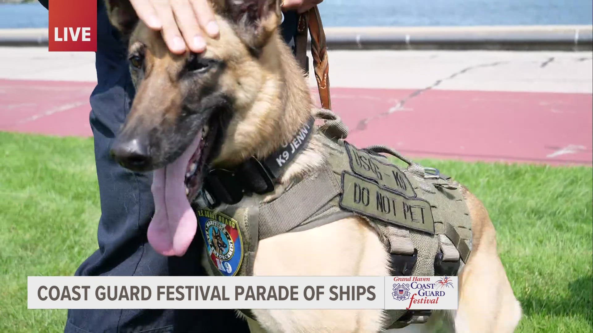 Petty Officer First Class Tyler Whitney and Chief K9 Jenny share a behind-the-scenes look at the Coast Guard Festival.