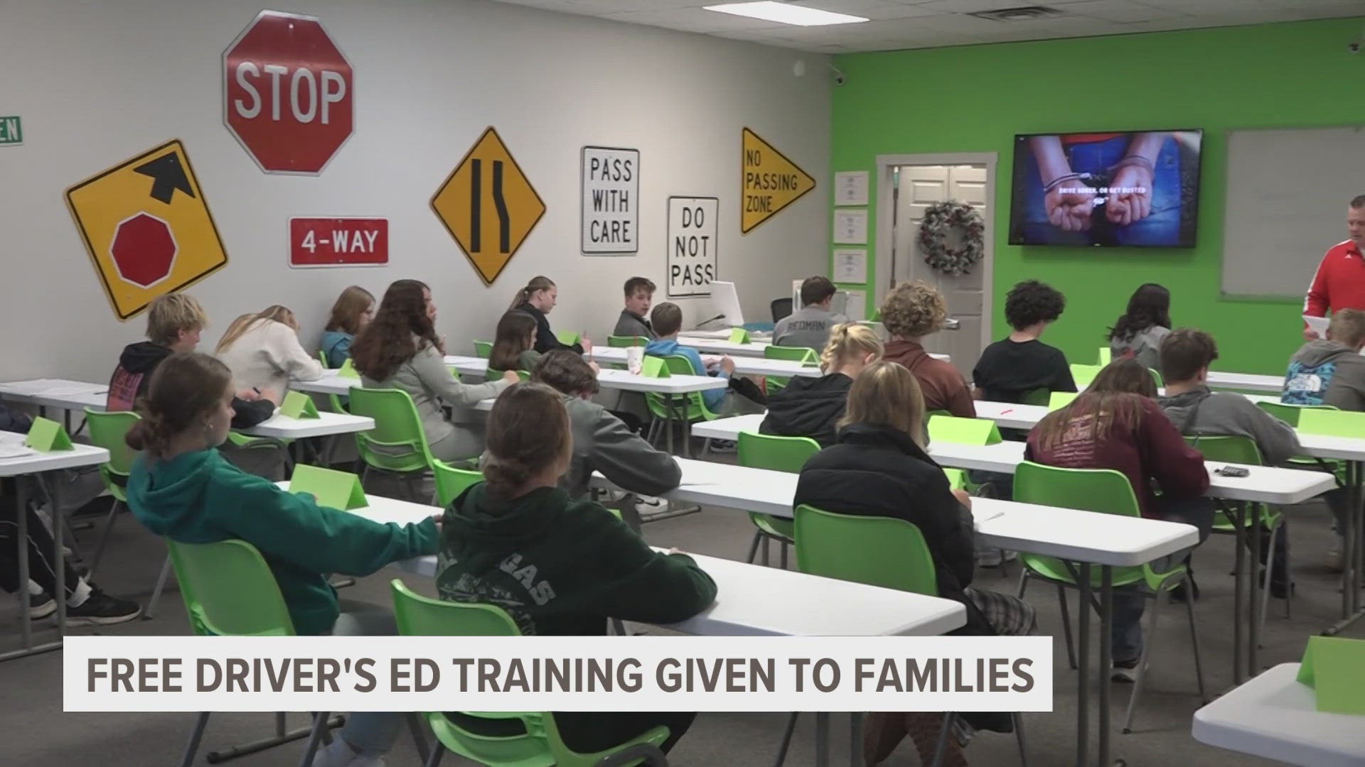 Each Christmas, the Give Back Program offers 50 to 100 free drivers training classes to families in need, which normally costs around $500 per person.