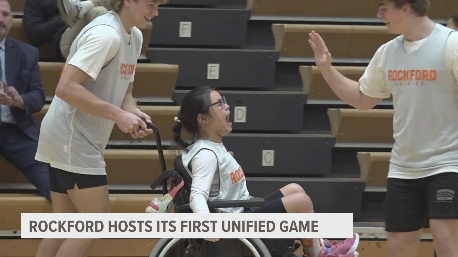 Rockford vs. Grandville is one of the biggest high school sports rivalries in the state, but in a game Tuesday night, it was all love between the Rams and Bulldogs.
