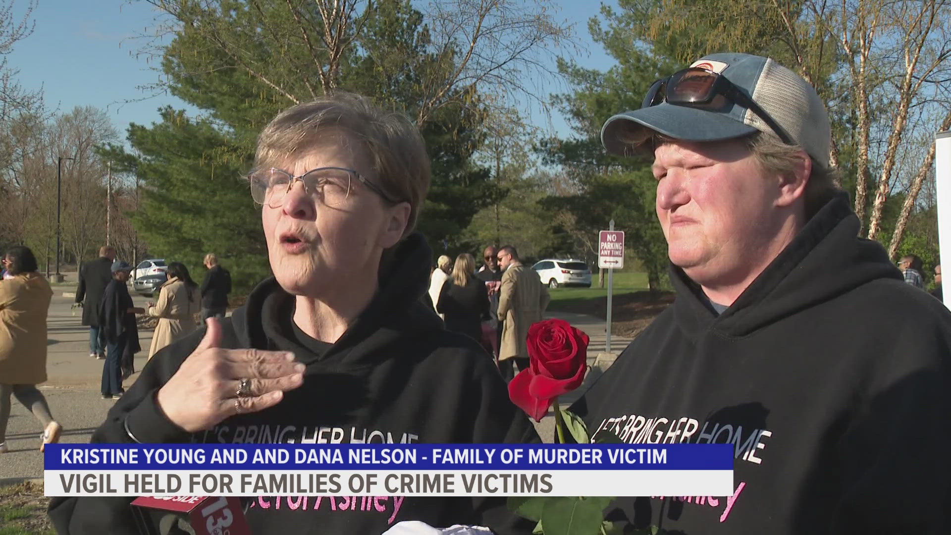 There was a vigil held in Grand Rapids for families of crime victims.