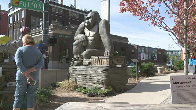 ‘The Seeker and the King’ brings 12-foot gorilla sculpture to The B.O.B.