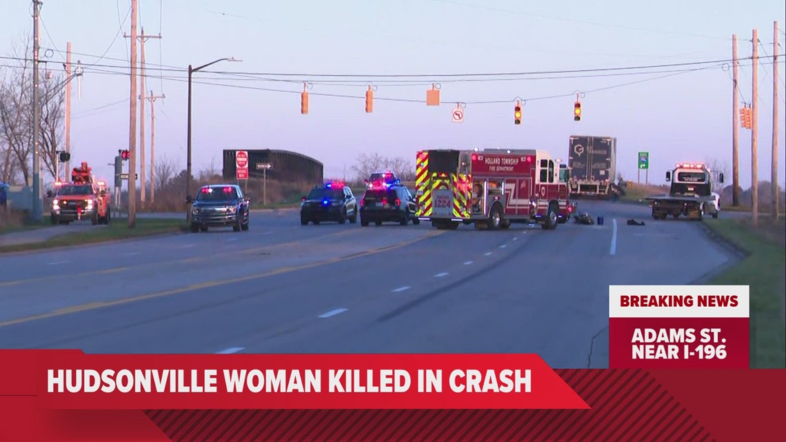 Hudsonville woman killed in crash with semi near I196 offramp