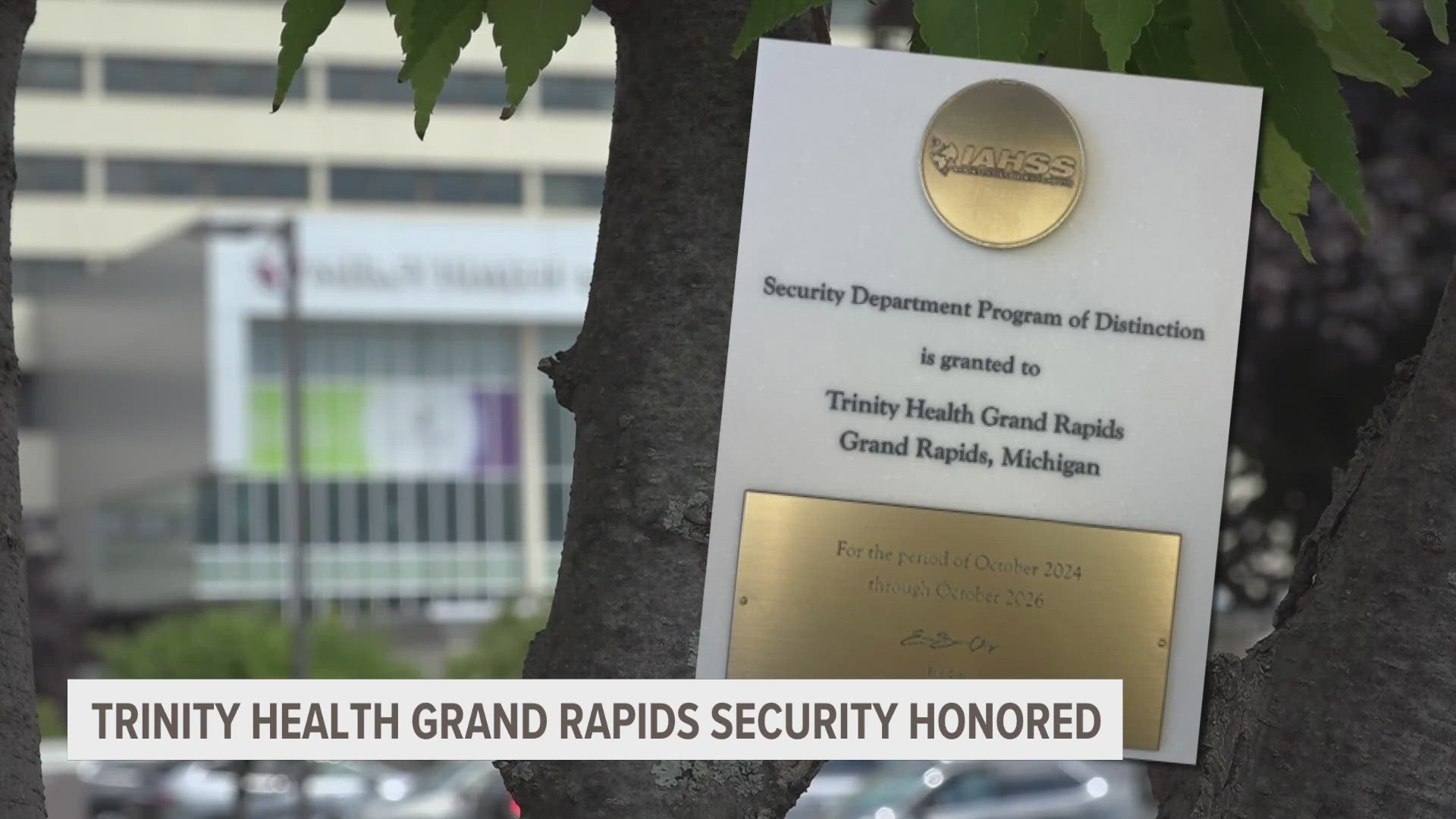 Trinity Health Grand Rapids' security department was recognized for excellence in safety and training with IAHSS.