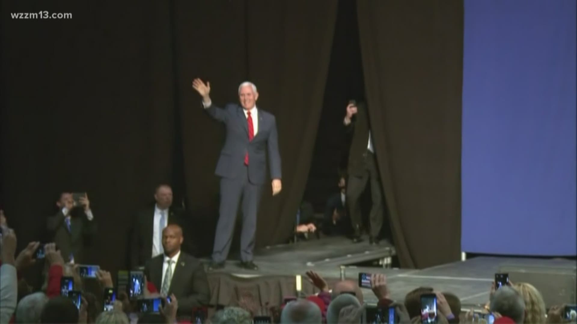Mike Pence campaigns for Michigan Republicans in Kent County