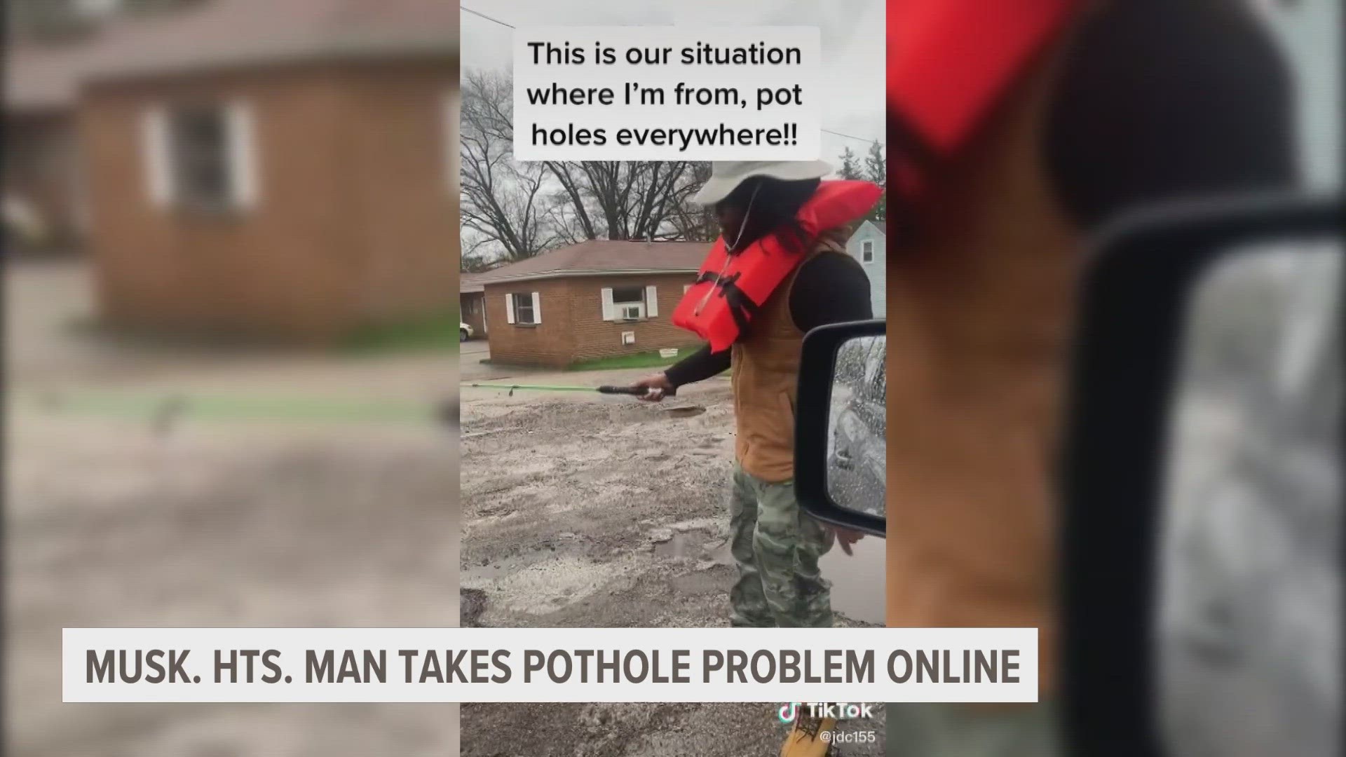 James Coffee says he'll be fishing in the potholes around Muskegon Heights until they get fixed.