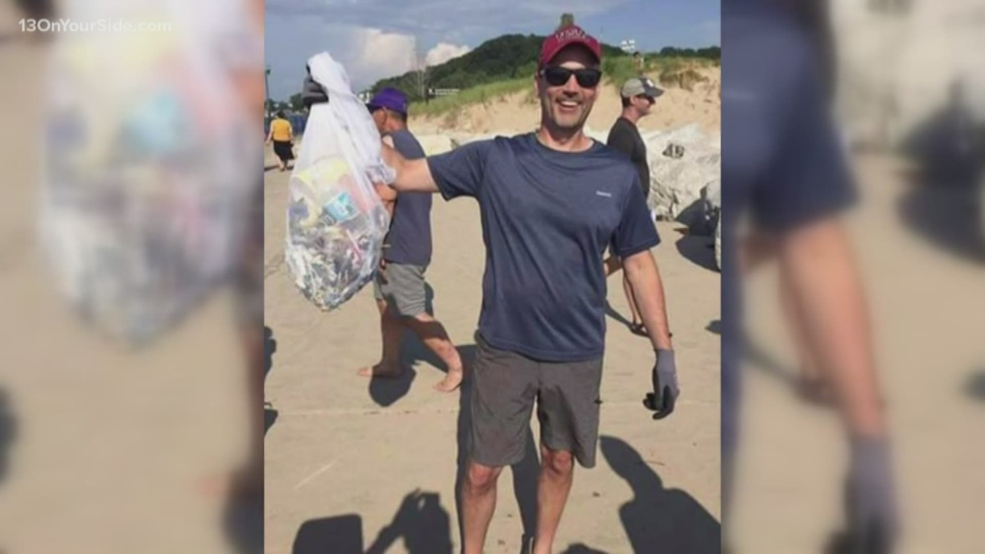Ian Overway organized a volunteer clean up at Grand Haven State Park earlier this month.