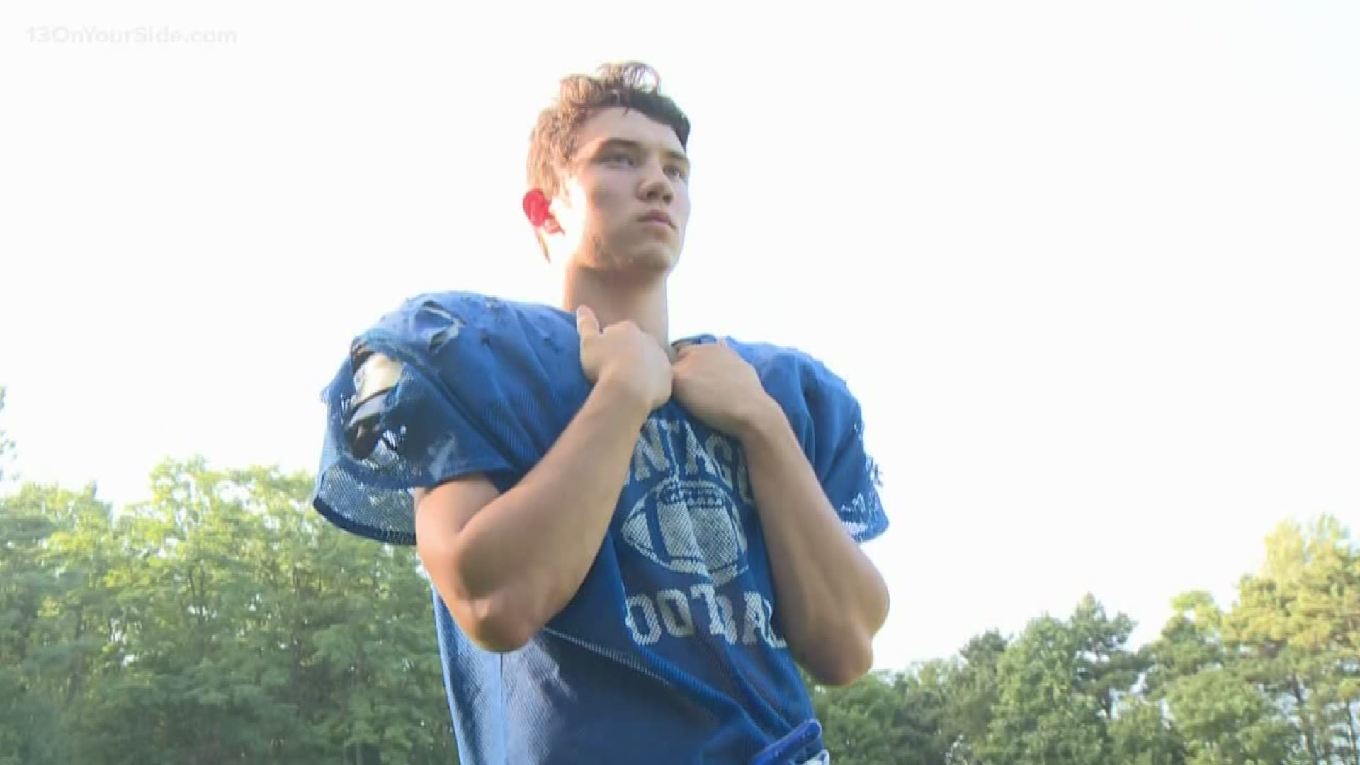 The senior from Montague is a running back on the football team and carries a 4.1 GPA.