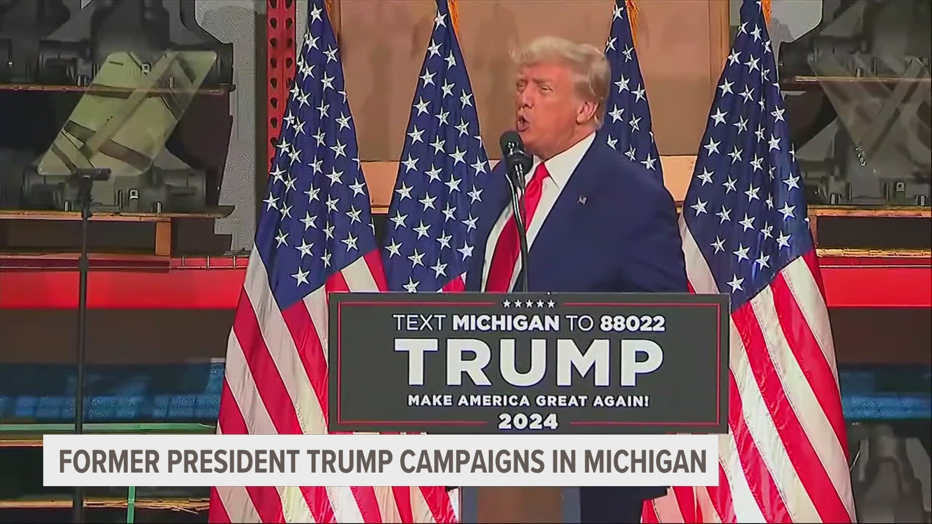 Donald Trump visited auto workers in Michigan amid the ongoing UAW Strike.