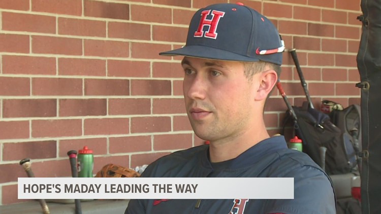 Kentwood native Evan Maday leads Hope baseball into postseason