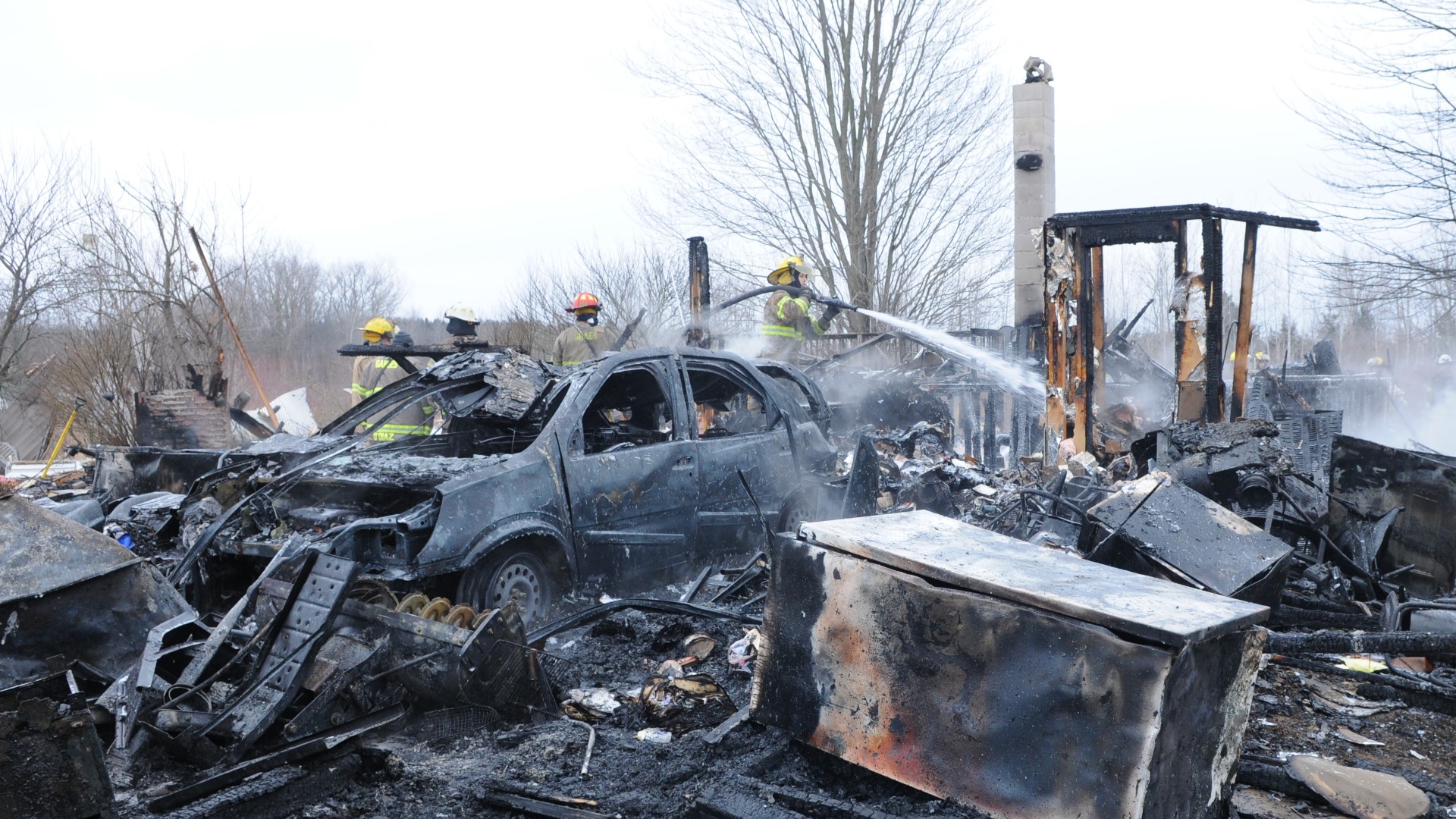 Suspected propane gas explosion destroys Allegan County home