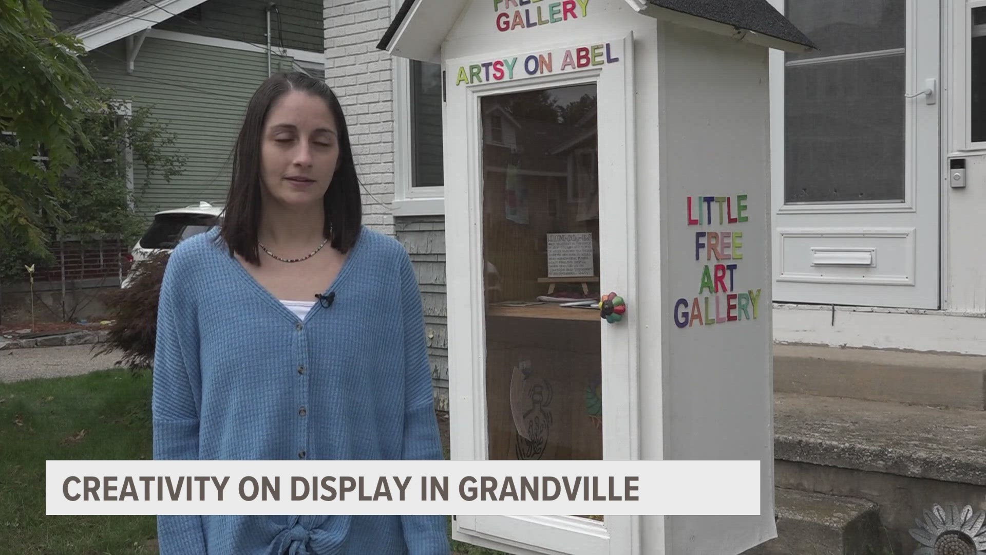 Similar to the Little Free Library, Artsy on Abel is open for the community to take, and leave, handmade artwork.