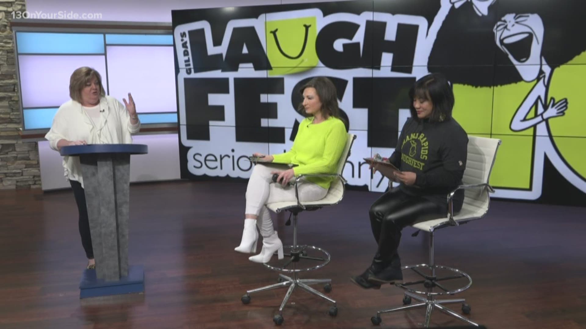 A former favorite on My West Michigan, Jen Pascua, joined Val Lego Tuesday to put their brains to the test with some LaughFest trivia.