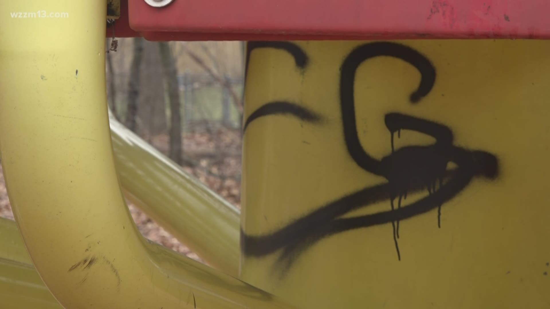 Walker park vandalized with graffiti