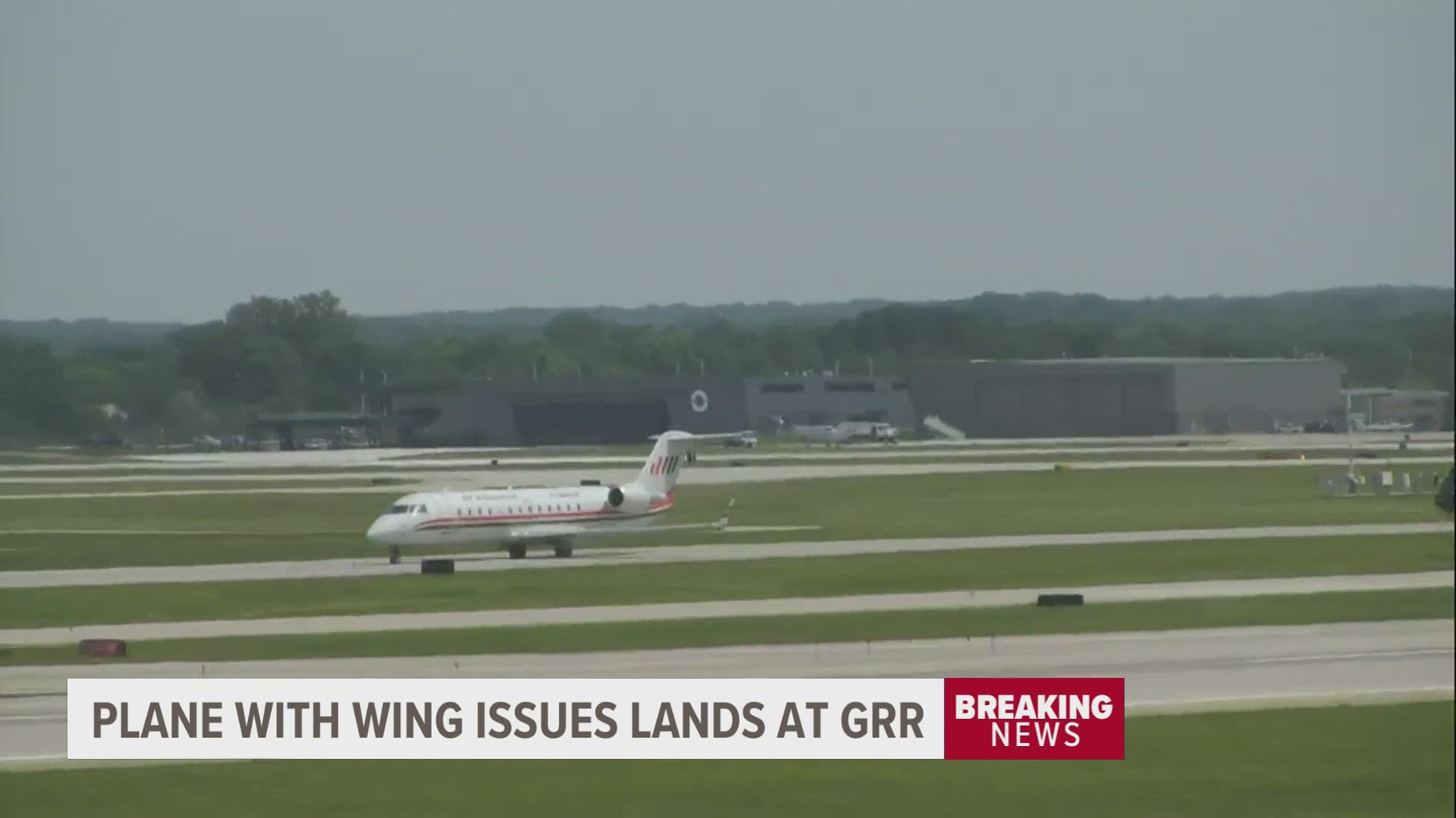 The flight was able to land safely at Gerald R. Ford Airport Friday morning.